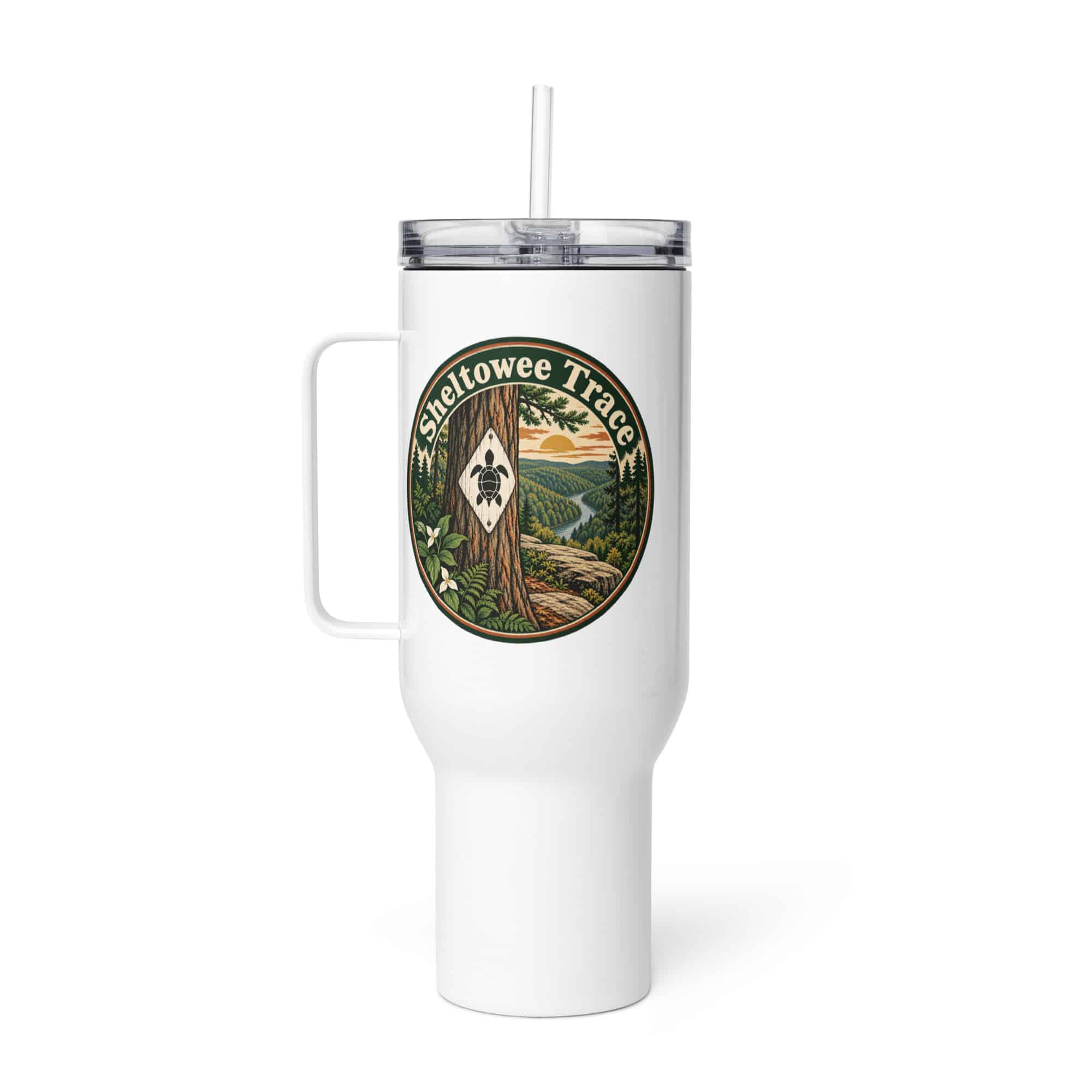 Sheltowee Trace Travel Mug: Sheltowee Trace, Vintage Round Badge