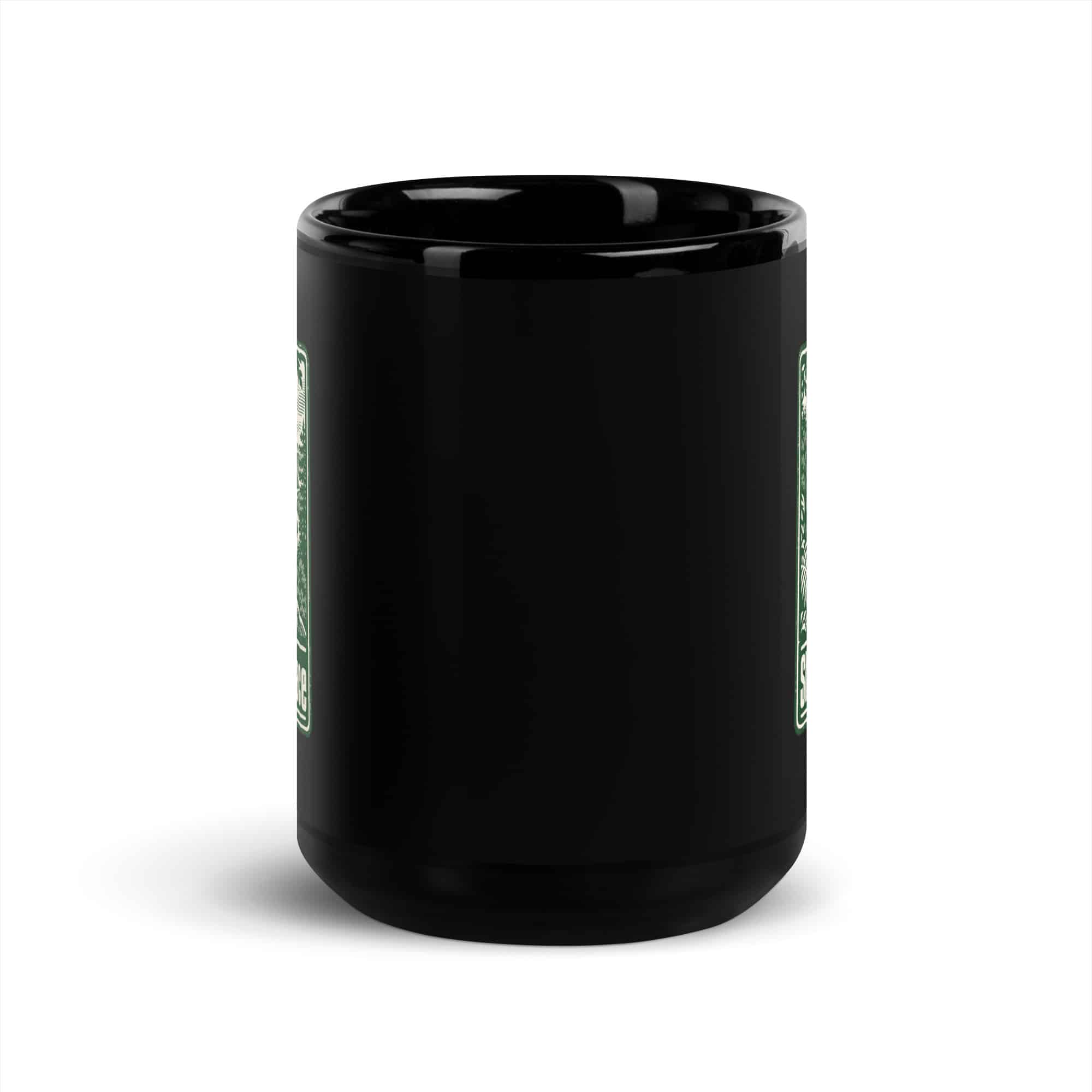 Sheltowee Trace Black Coffee Mug: Sheltowee Trace, Forest Ink Stamp