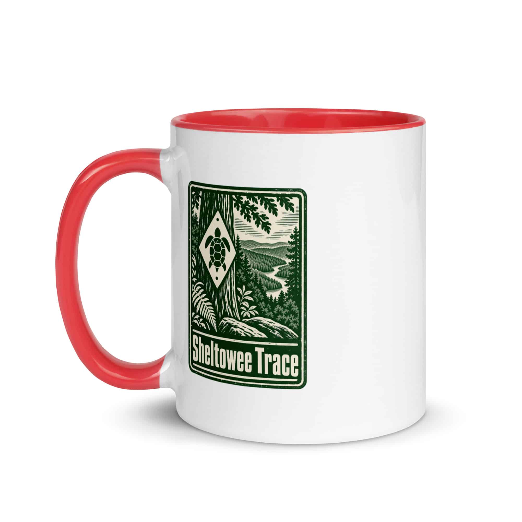 Sheltowee Trace Color Inside Coffee Mug: Sheltowee Trace, Forest Ink Stamp