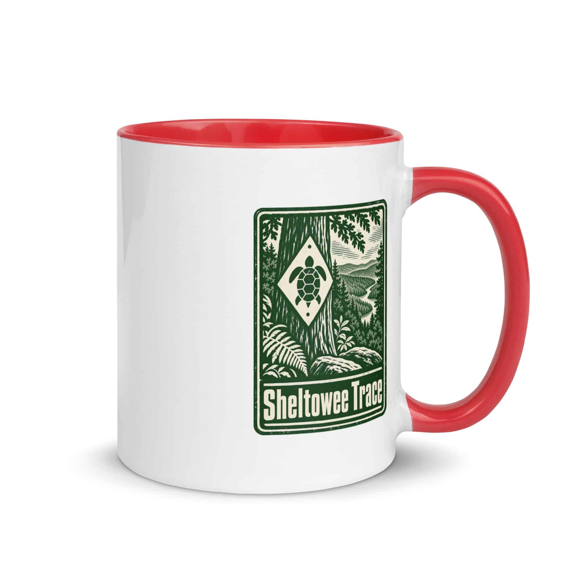 Sheltowee Trace Color Inside Coffee Mug: Sheltowee Trace, Forest Ink Stamp