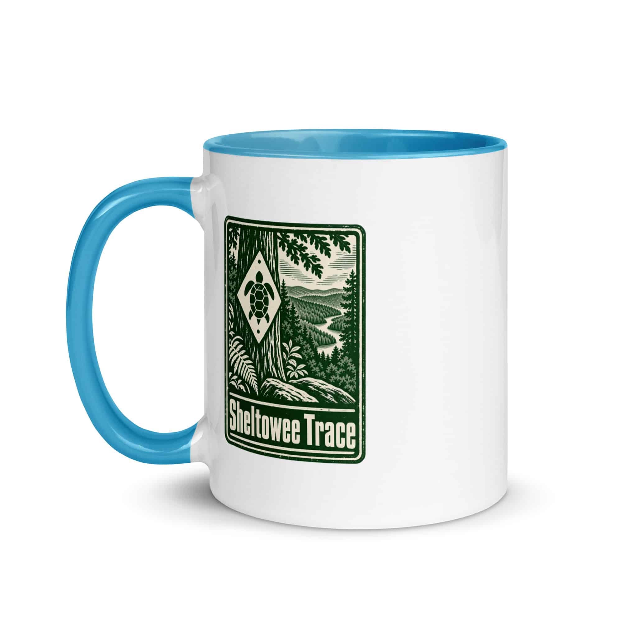 Sheltowee Trace Color Inside Coffee Mug: Sheltowee Trace, Forest Ink Stamp