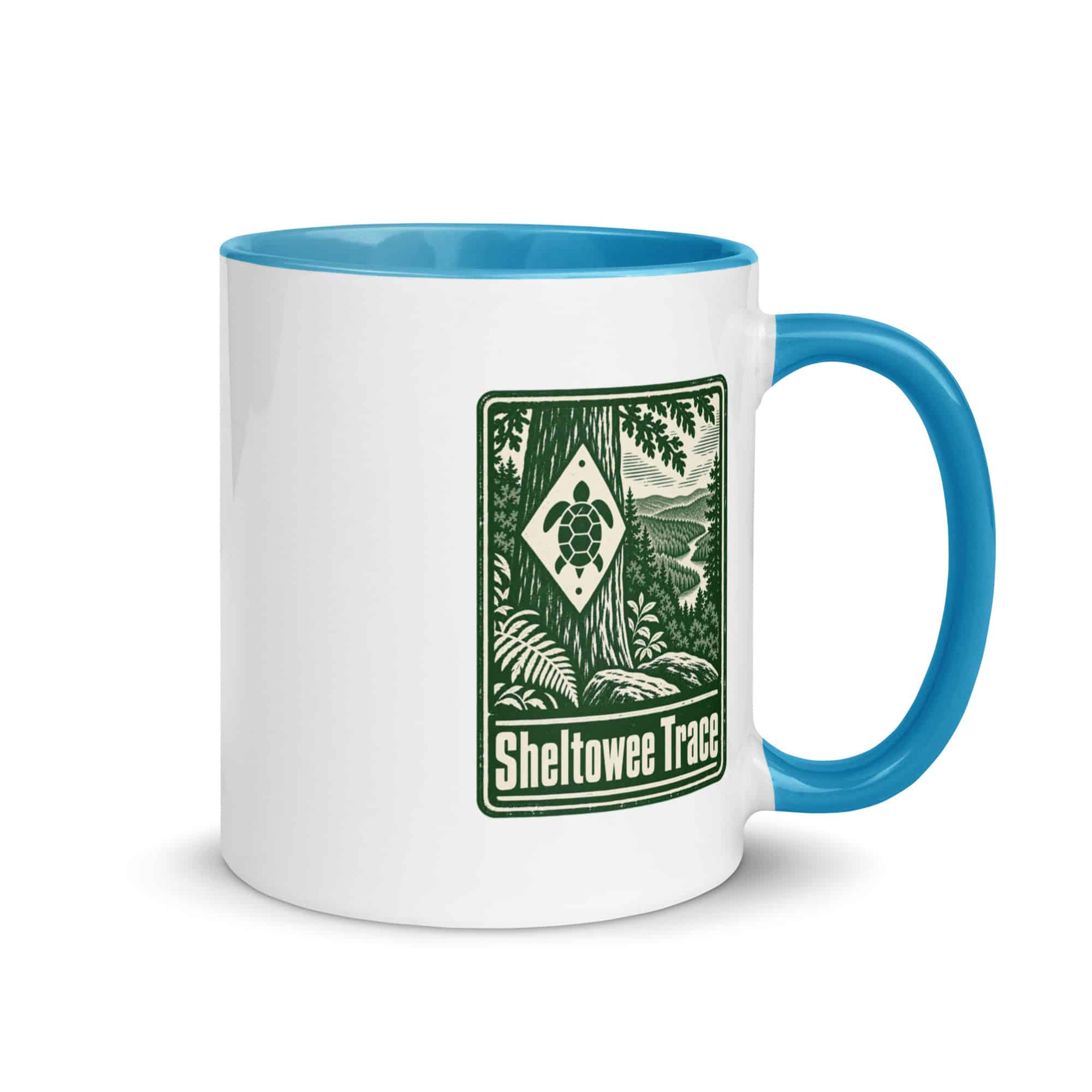 Sheltowee Trace Color Inside Coffee Mug: Sheltowee Trace, Forest Ink Stamp