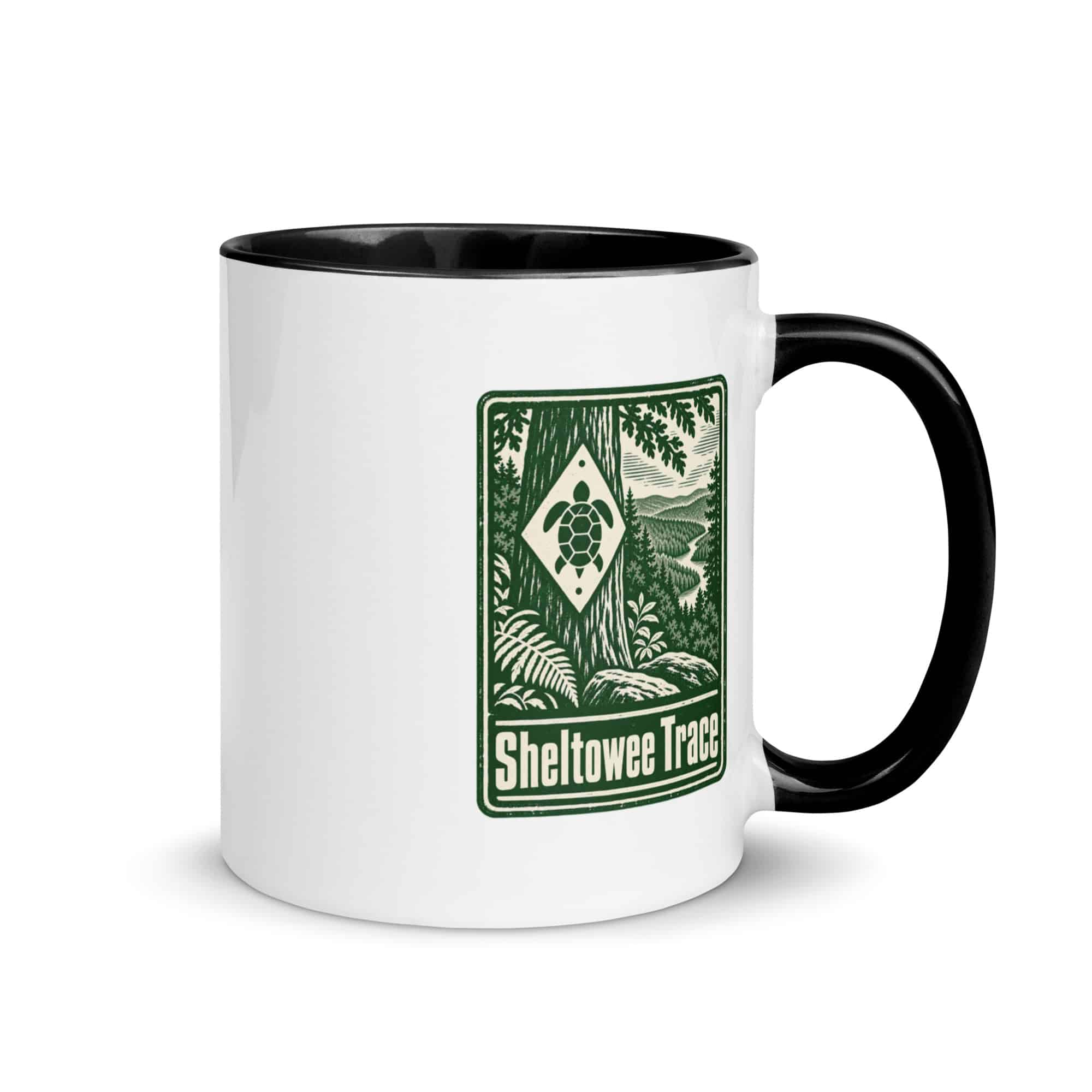 Sheltowee Trace Color Inside Coffee Mug: Sheltowee Trace, Forest Ink Stamp