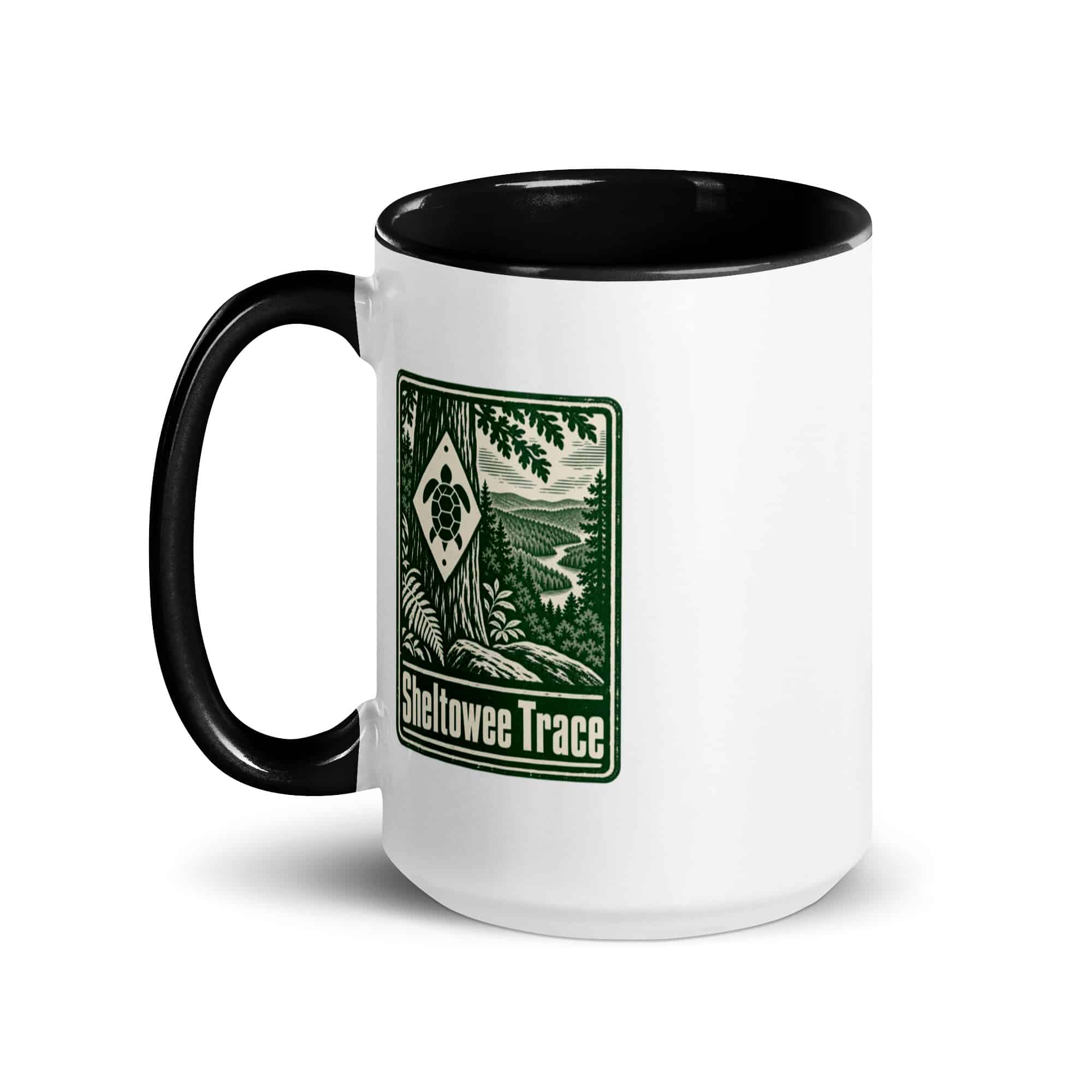 Sheltowee Trace Color Inside Coffee Mug: Sheltowee Trace, Forest Ink Stamp