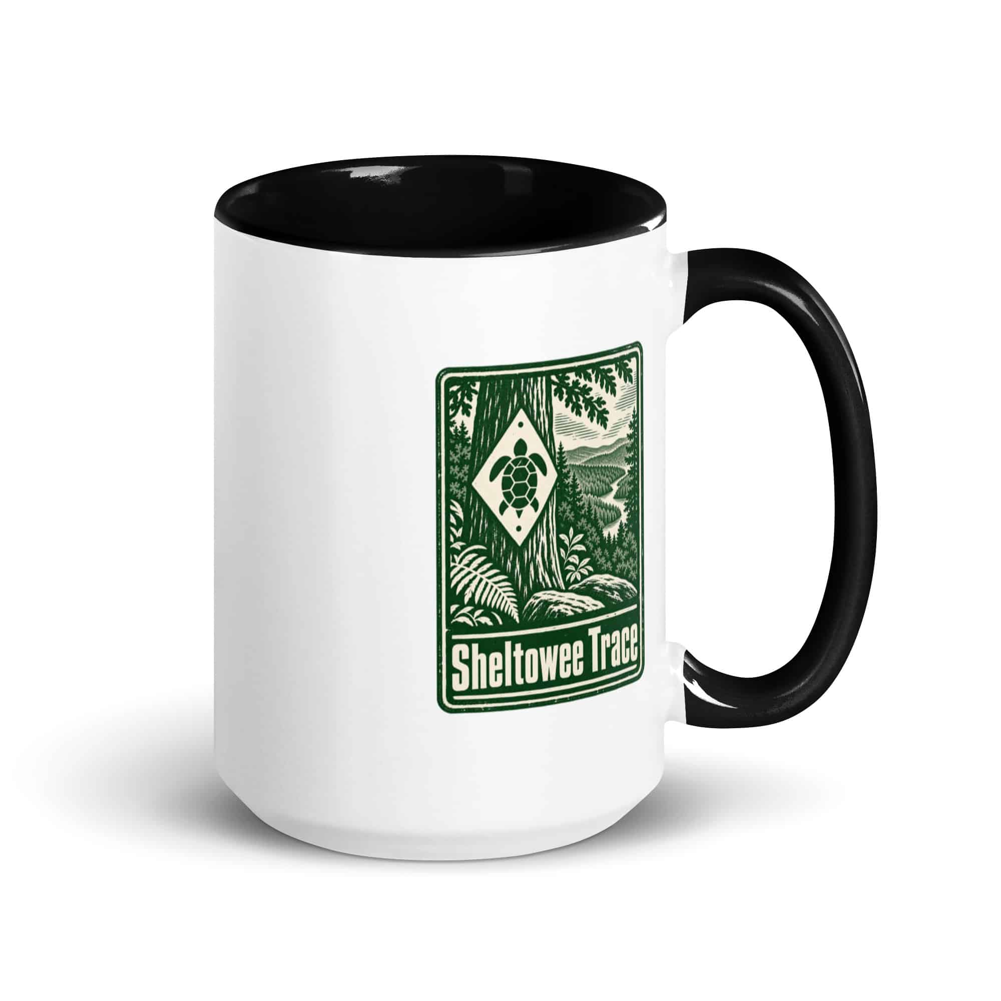 Sheltowee Trace Color Inside Coffee Mug: Sheltowee Trace, Forest Ink Stamp
