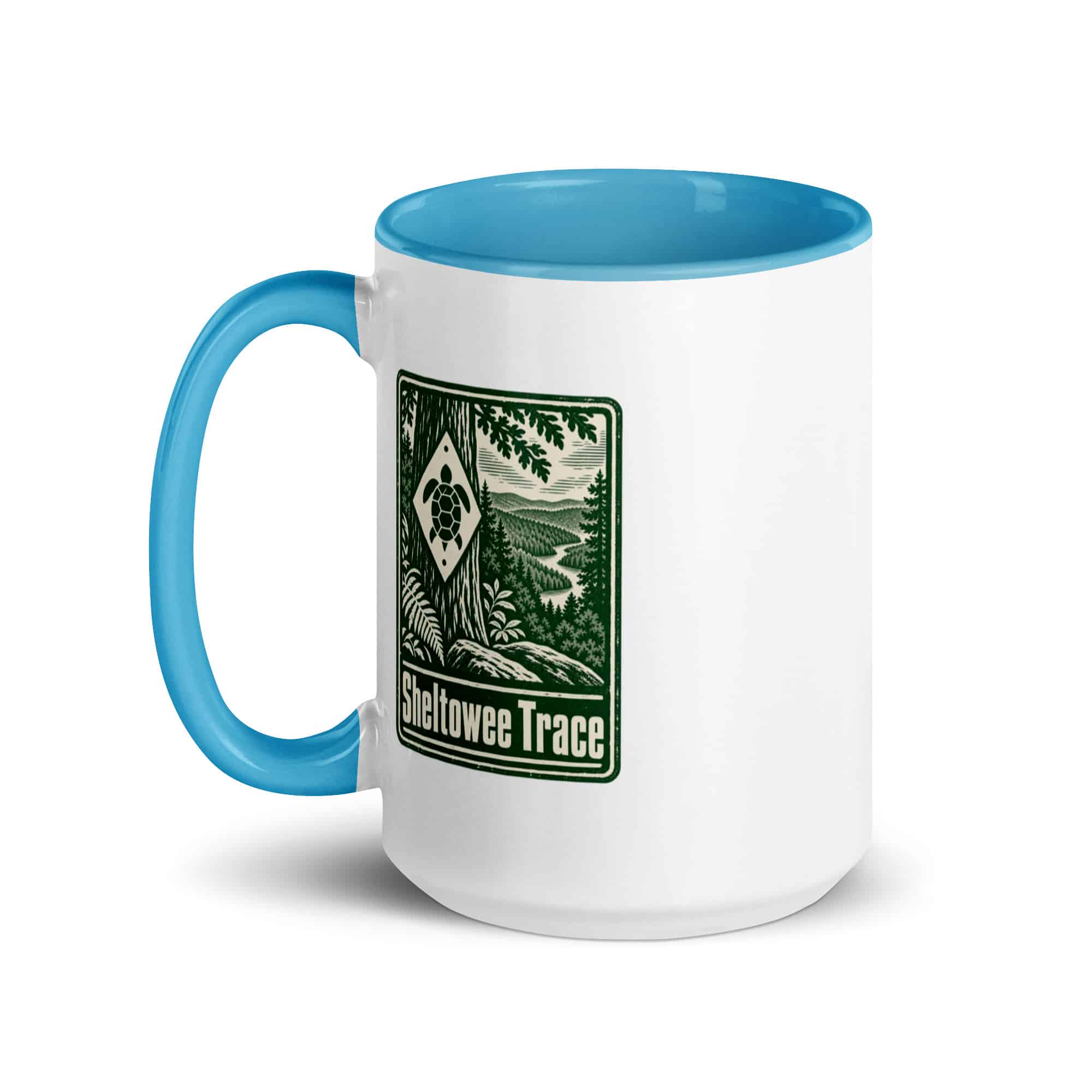 Sheltowee Trace Color Inside Coffee Mug: Sheltowee Trace, Forest Ink Stamp