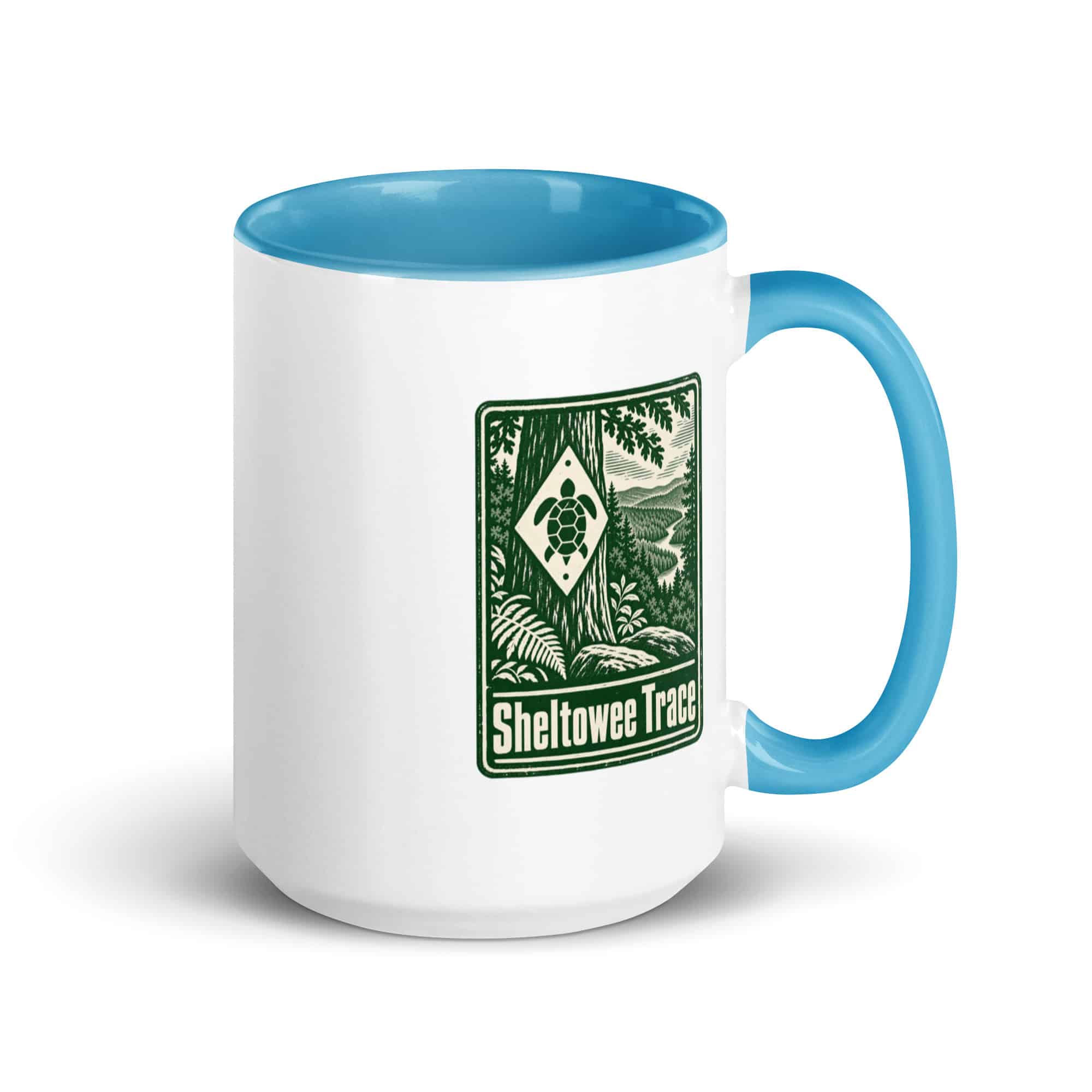 Sheltowee Trace Color Inside Coffee Mug: Sheltowee Trace, Forest Ink Stamp