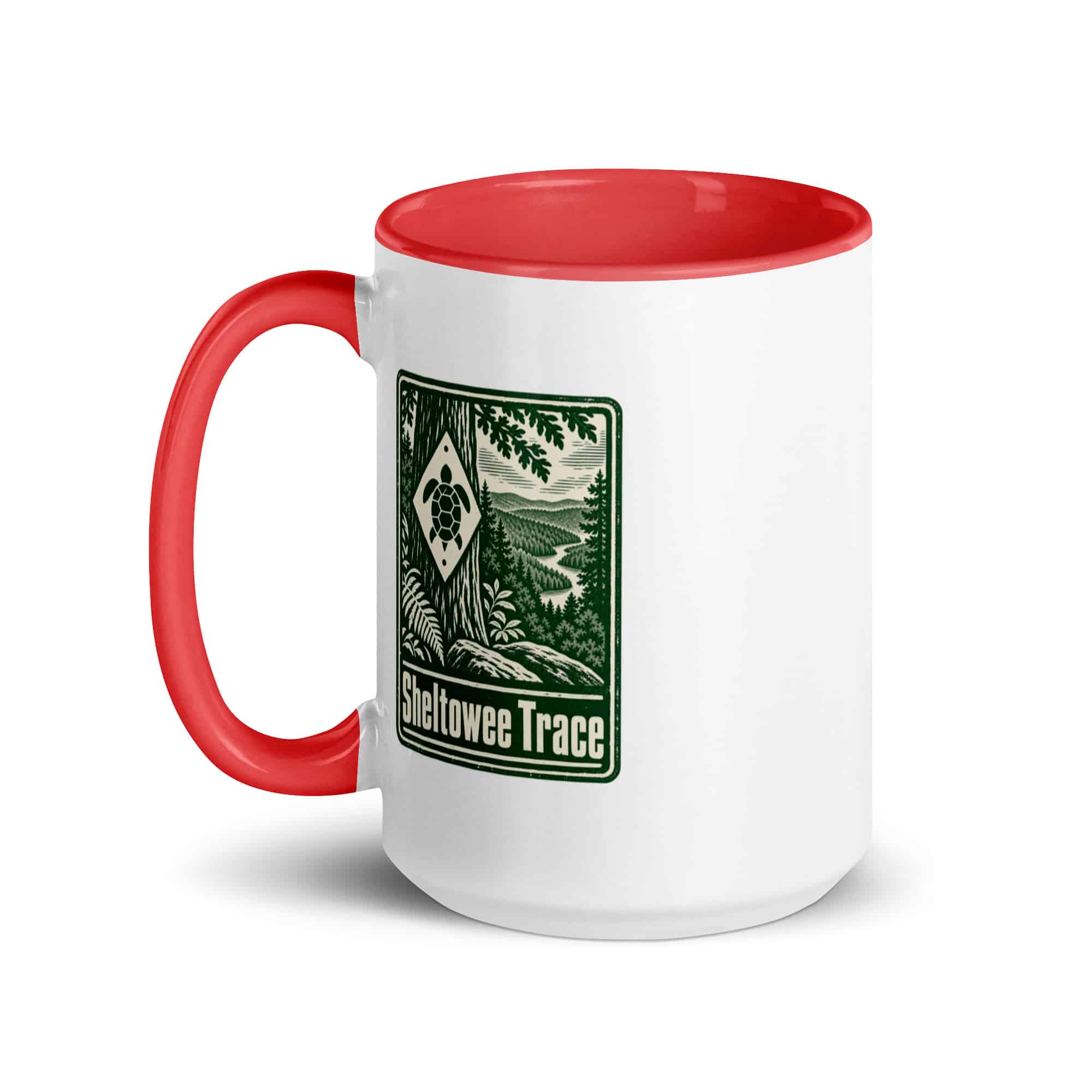 Sheltowee Trace Color Inside Coffee Mug: Sheltowee Trace, Forest Ink Stamp