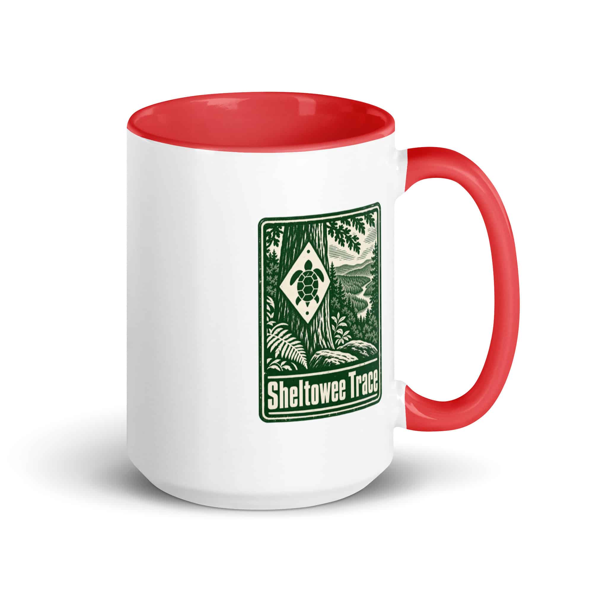Sheltowee Trace Color Inside Coffee Mug: Sheltowee Trace, Forest Ink Stamp