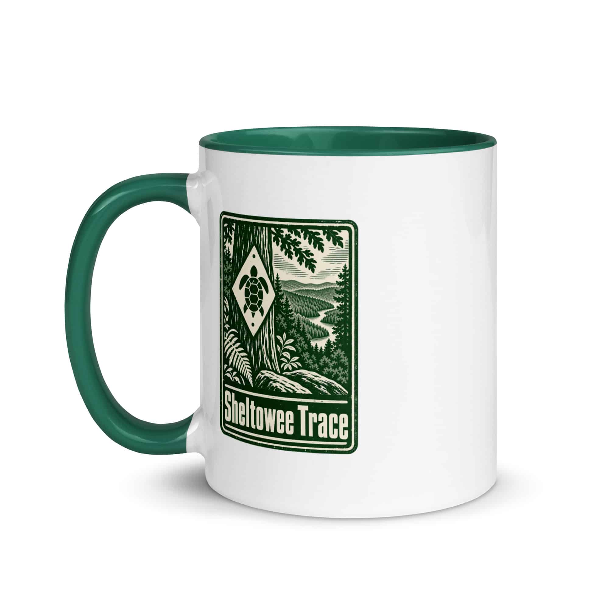 Sheltowee Trace Color Inside Coffee Mug: Sheltowee Trace, Forest Ink Stamp