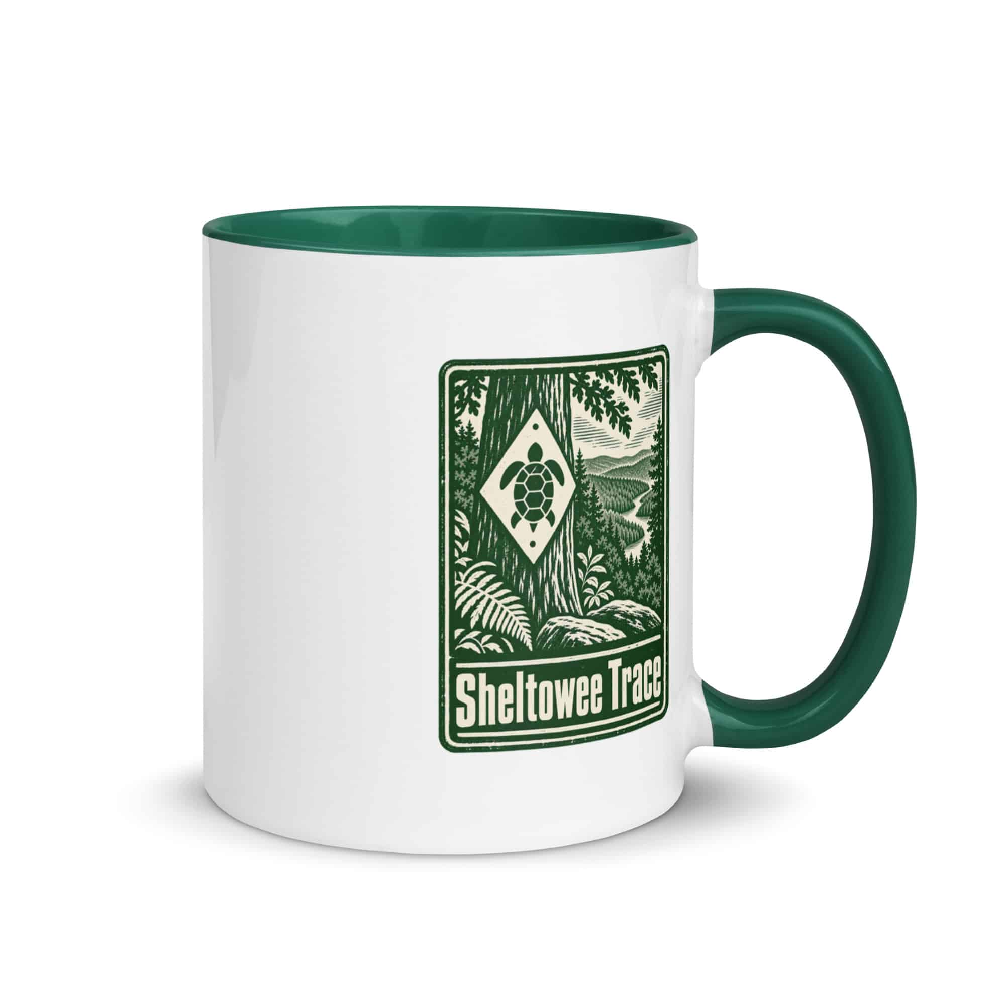 Sheltowee Trace Color Inside Coffee Mug: Sheltowee Trace, Forest Ink Stamp