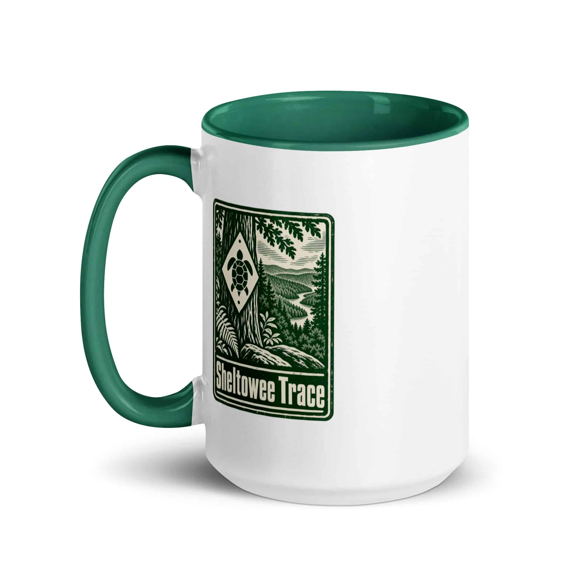 Sheltowee Trace Color Inside Coffee Mug: Sheltowee Trace, Forest Ink Stamp