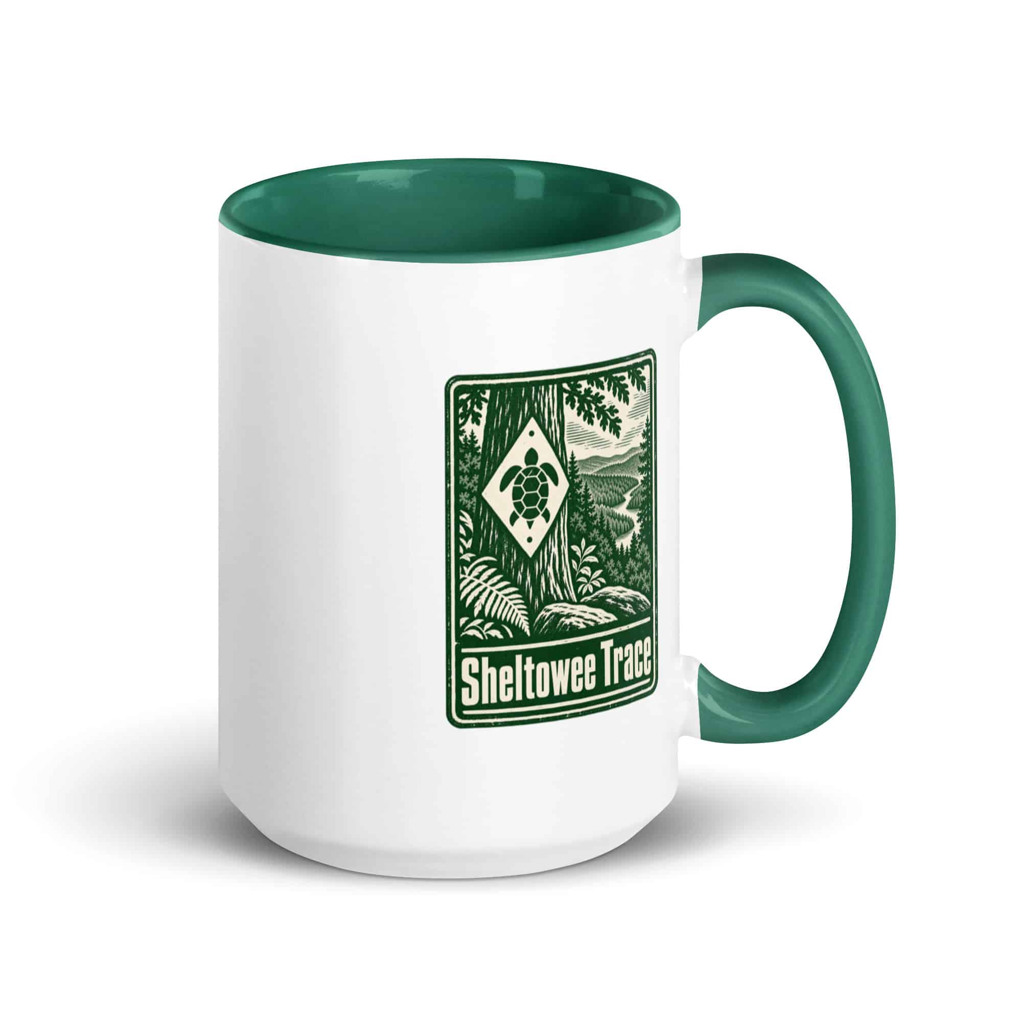 Sheltowee Trace Color Inside Coffee Mug: Sheltowee Trace, Forest Ink Stamp