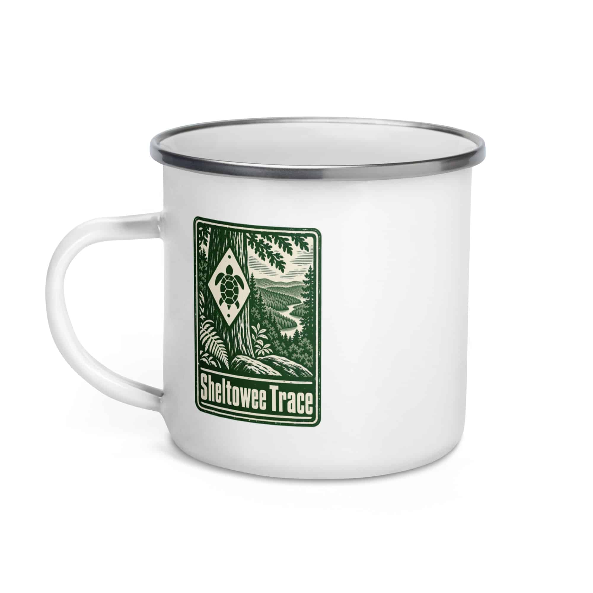 Sheltowee Trace Enamel Camp Mug: Sheltowee Trace, Forest Ink Stamp