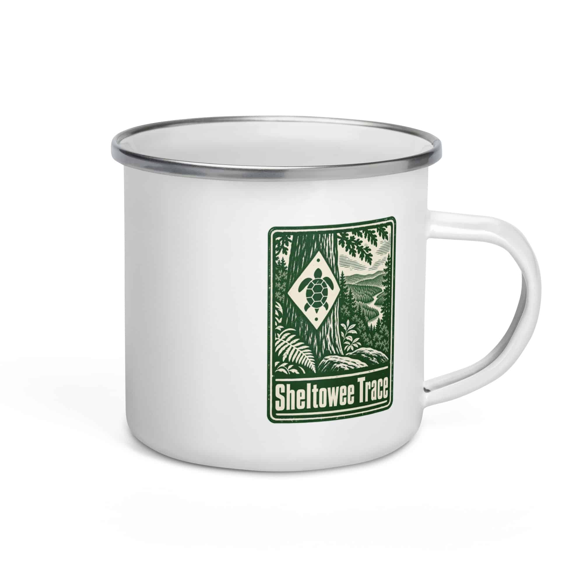 Sheltowee Trace Enamel Camp Mug: Sheltowee Trace, Forest Ink Stamp