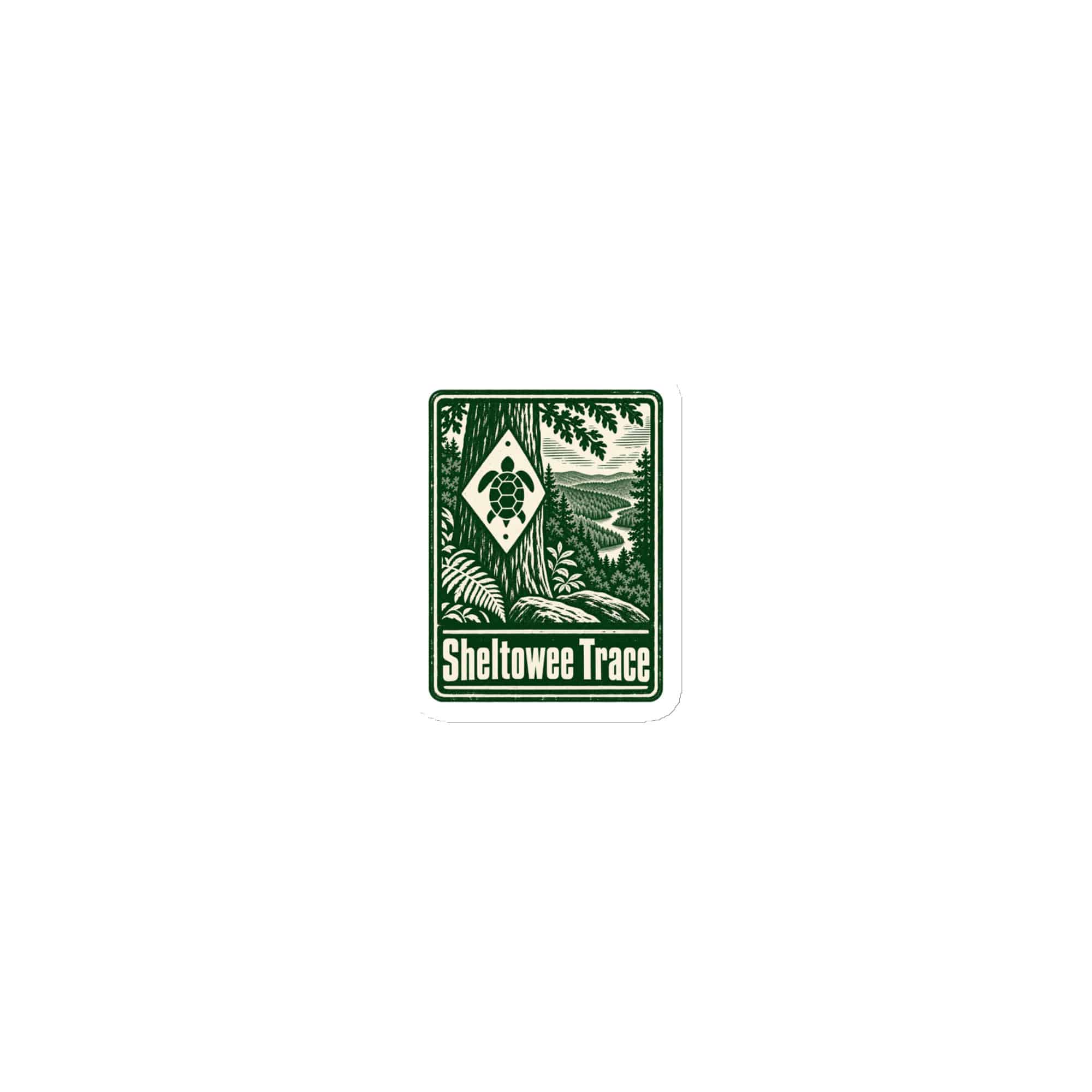 Sheltowee Trace Die-Cut Magnet: Sheltowee Trace, Forest Ink Stamp