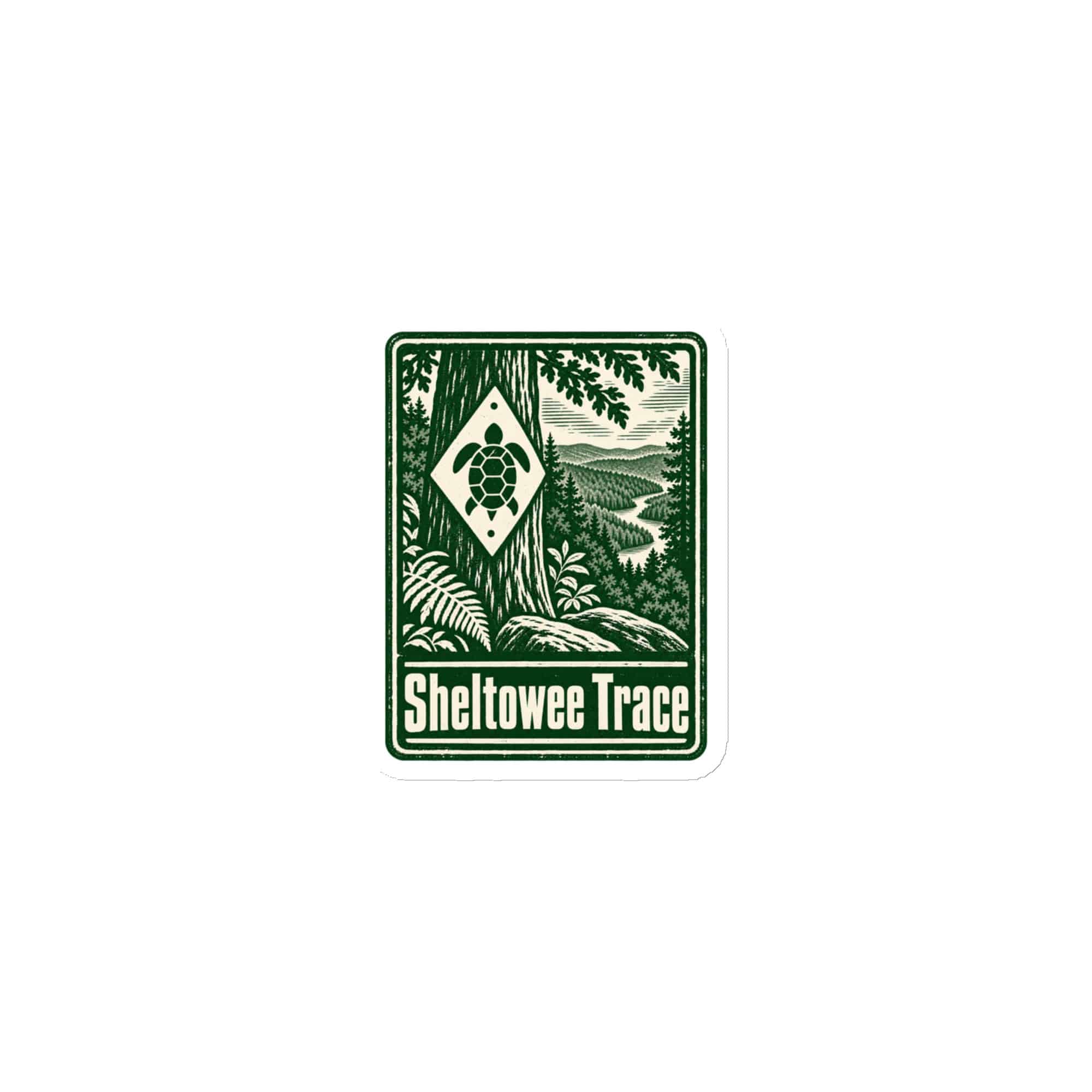 Sheltowee Trace Die-Cut Magnet: Sheltowee Trace, Forest Ink Stamp