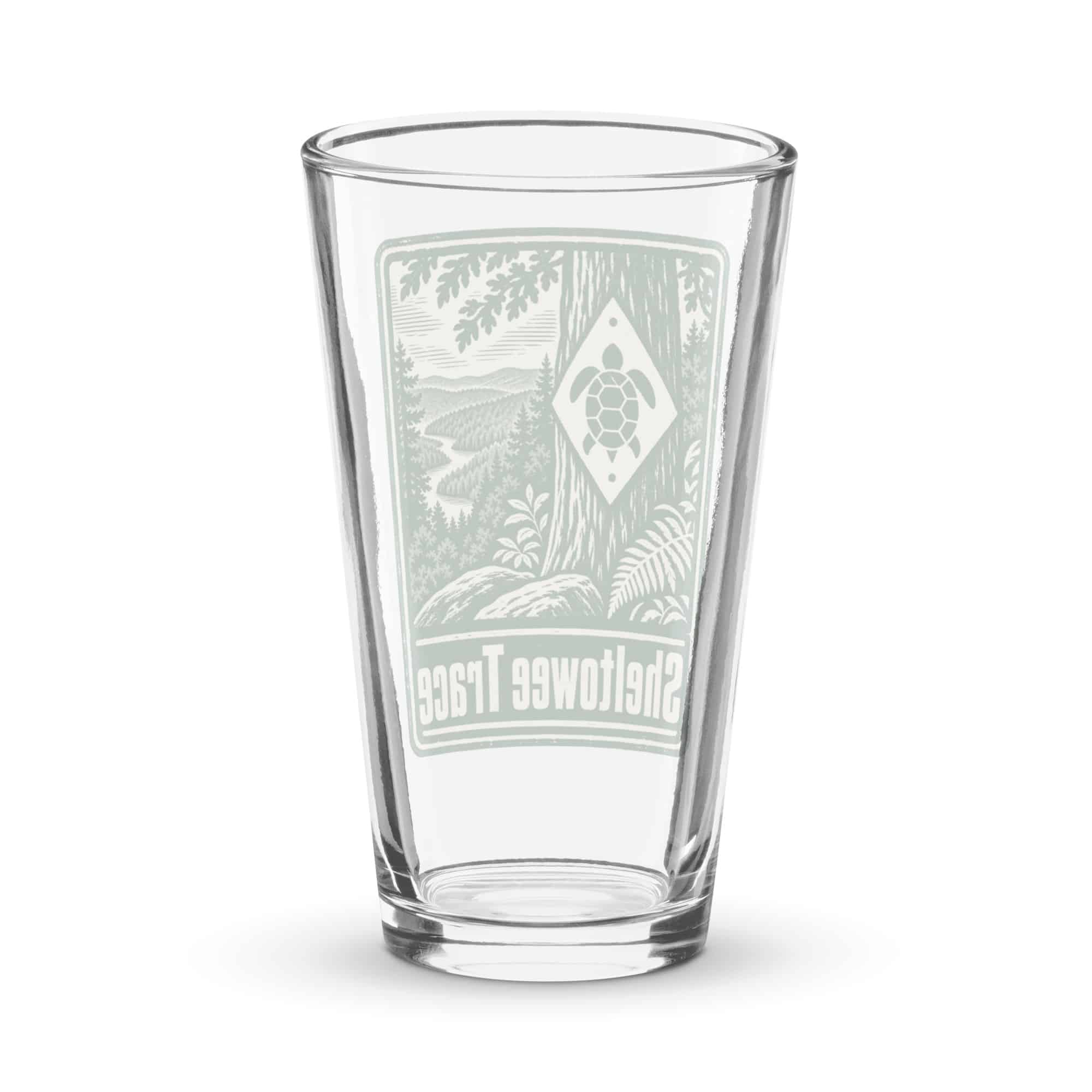 Sheltowee Trace Pint Glass: Sheltowee Trace, Forest Ink Stamp