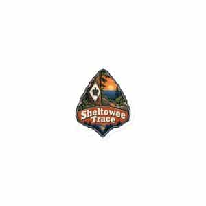 Sheltowee Trace Die-Cut Magnet: Sheltowee Trace, Scenic Shield Badge - 3″×3″ - Main