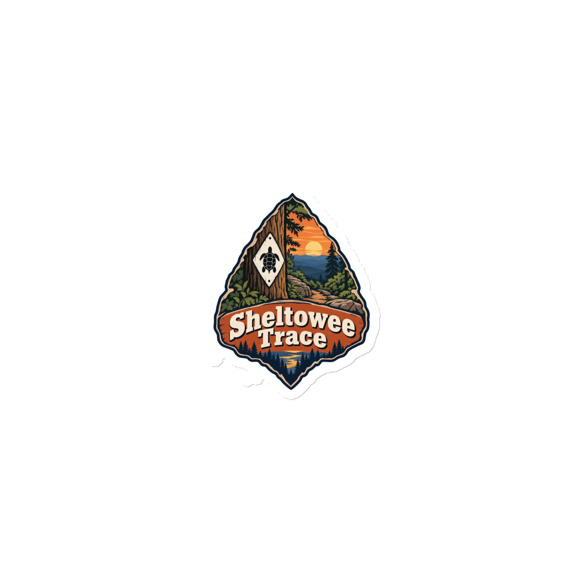 Sheltowee Trace Die-Cut Magnet: Sheltowee Trace, Scenic Shield Badge