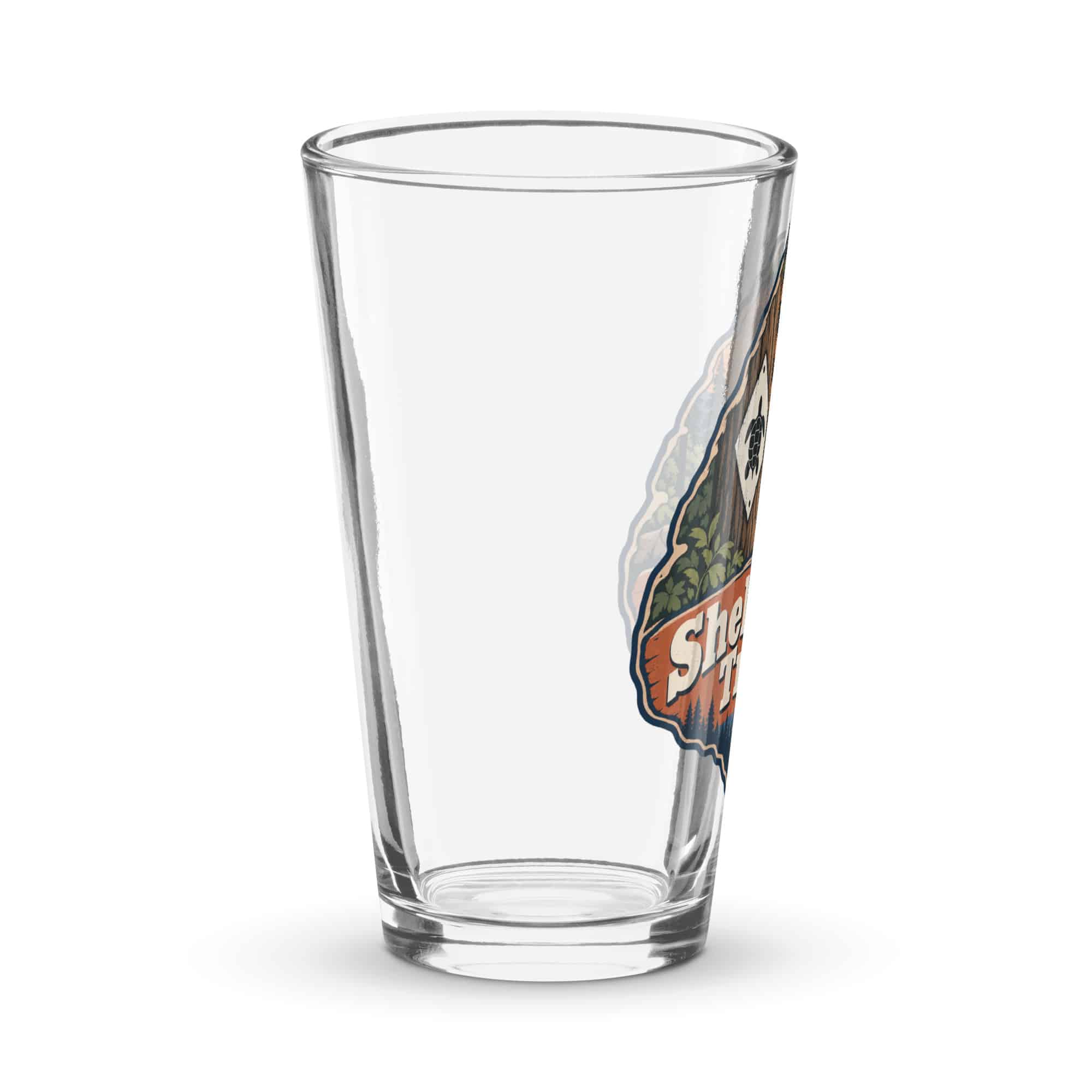 Sheltowee Trace Pint Glass: Sheltowee Trace, Scenic Shield Badge