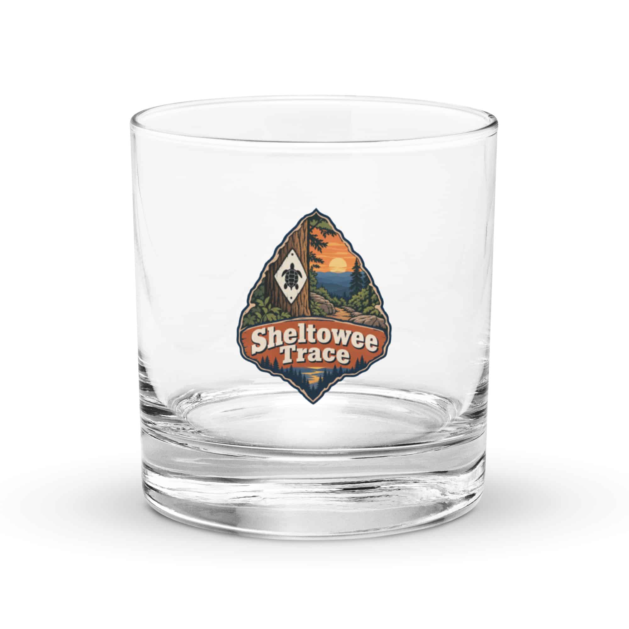 Sheltowee Trace Rocks Glass: Sheltowee Trace, Scenic Shield Badge