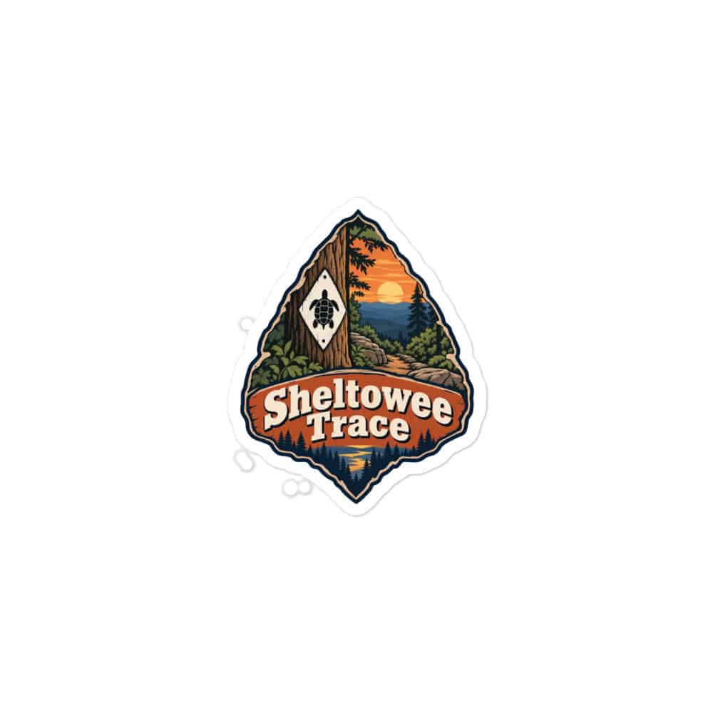 Sheltowee Trace Vinyl Sticker: Sheltowee Trace, Scenic Shield Badge