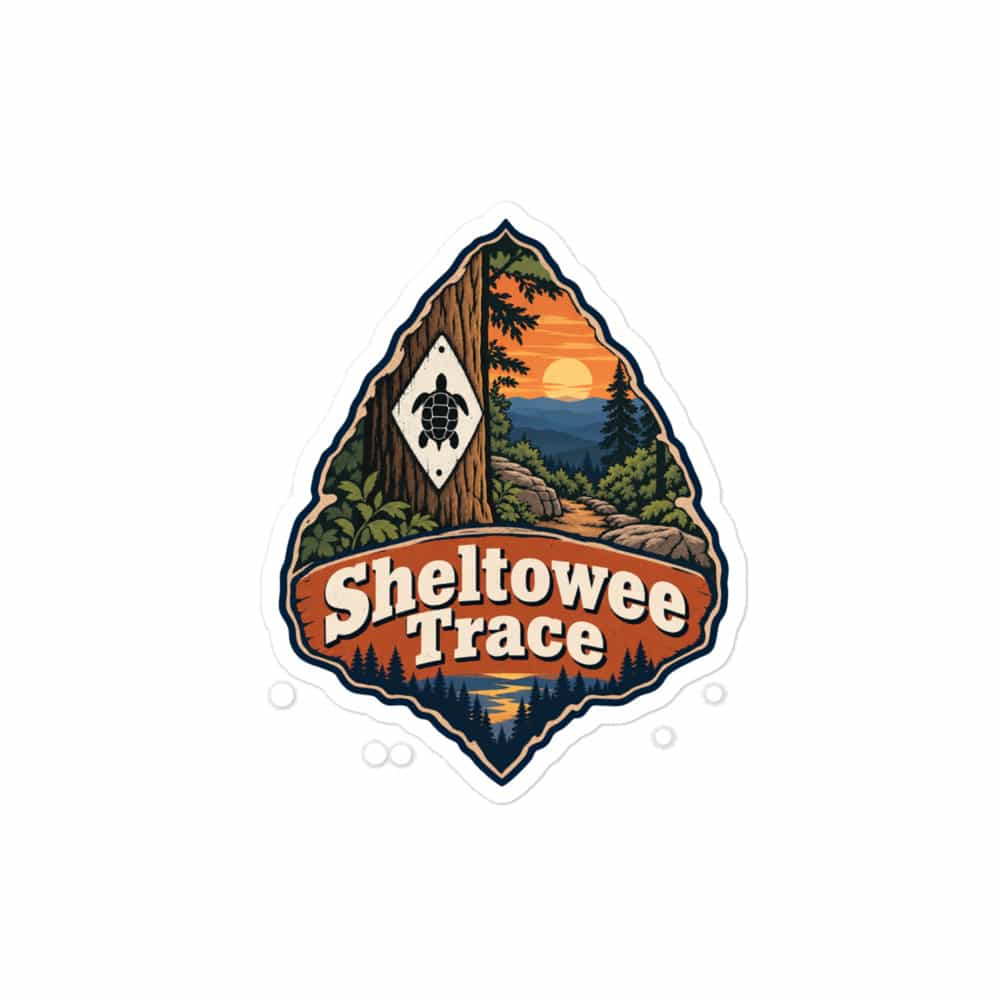 Sheltowee Trace Vinyl Sticker: Sheltowee Trace, Scenic Shield Badge
