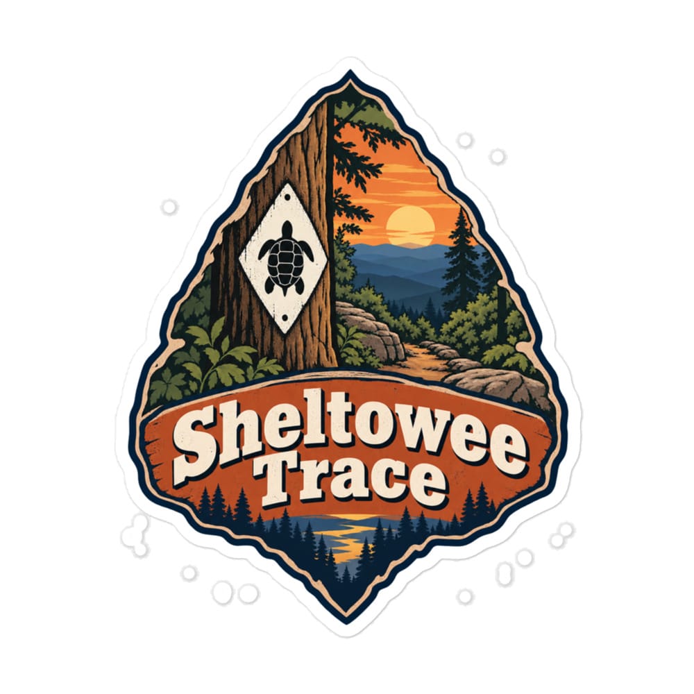 Sheltowee Trace Vinyl Sticker: Sheltowee Trace, Scenic Shield Badge
