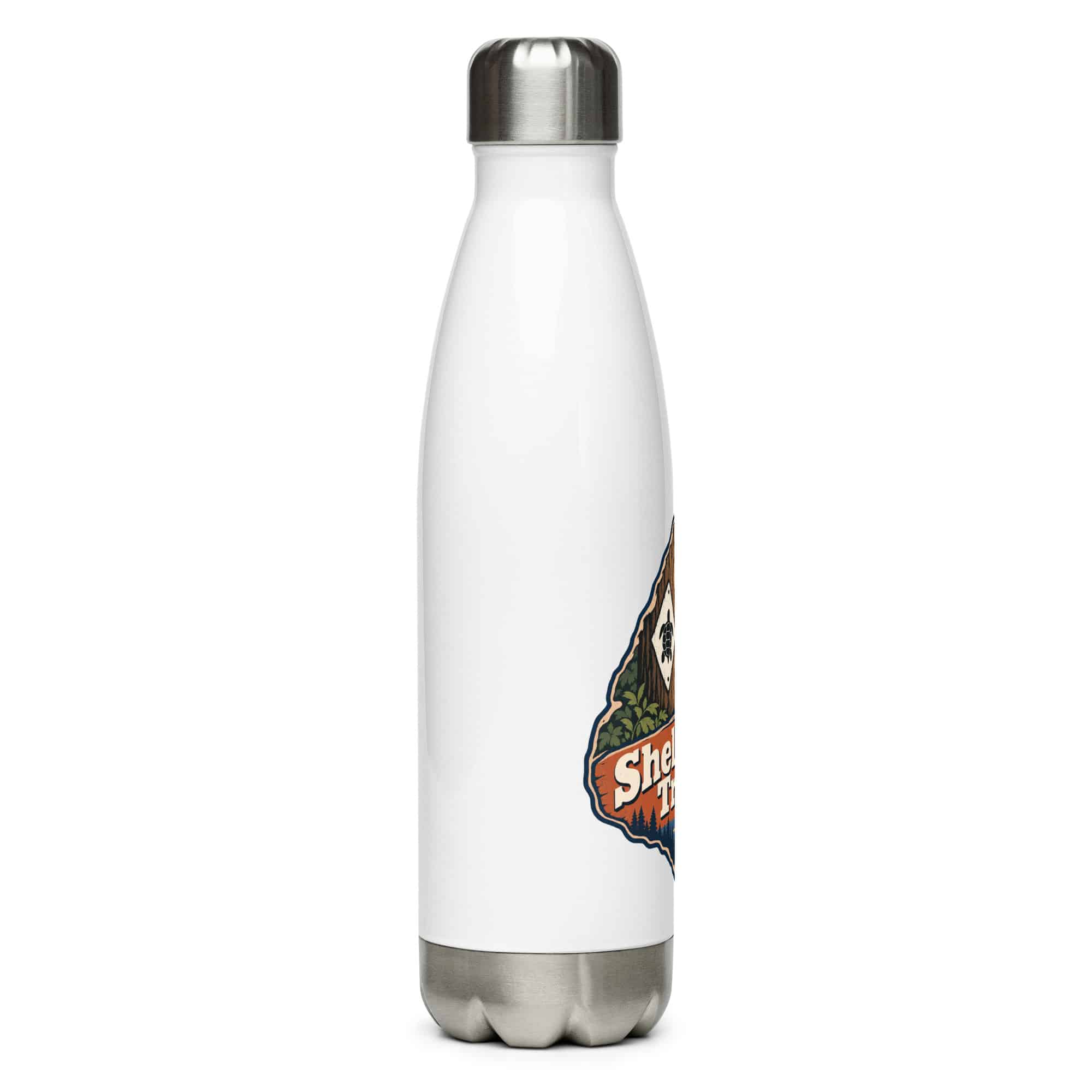 Sheltowee Trace Stainless Steel Water Bottle: Sheltowee Trace, Scenic Shield Badge