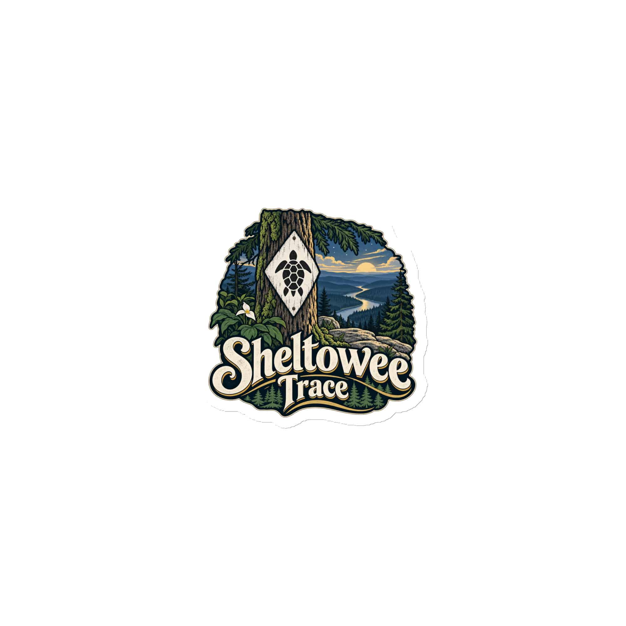 Sheltowee Trace Die-Cut Magnet: Sheltowee Trace, Woodland Scenic Lettering