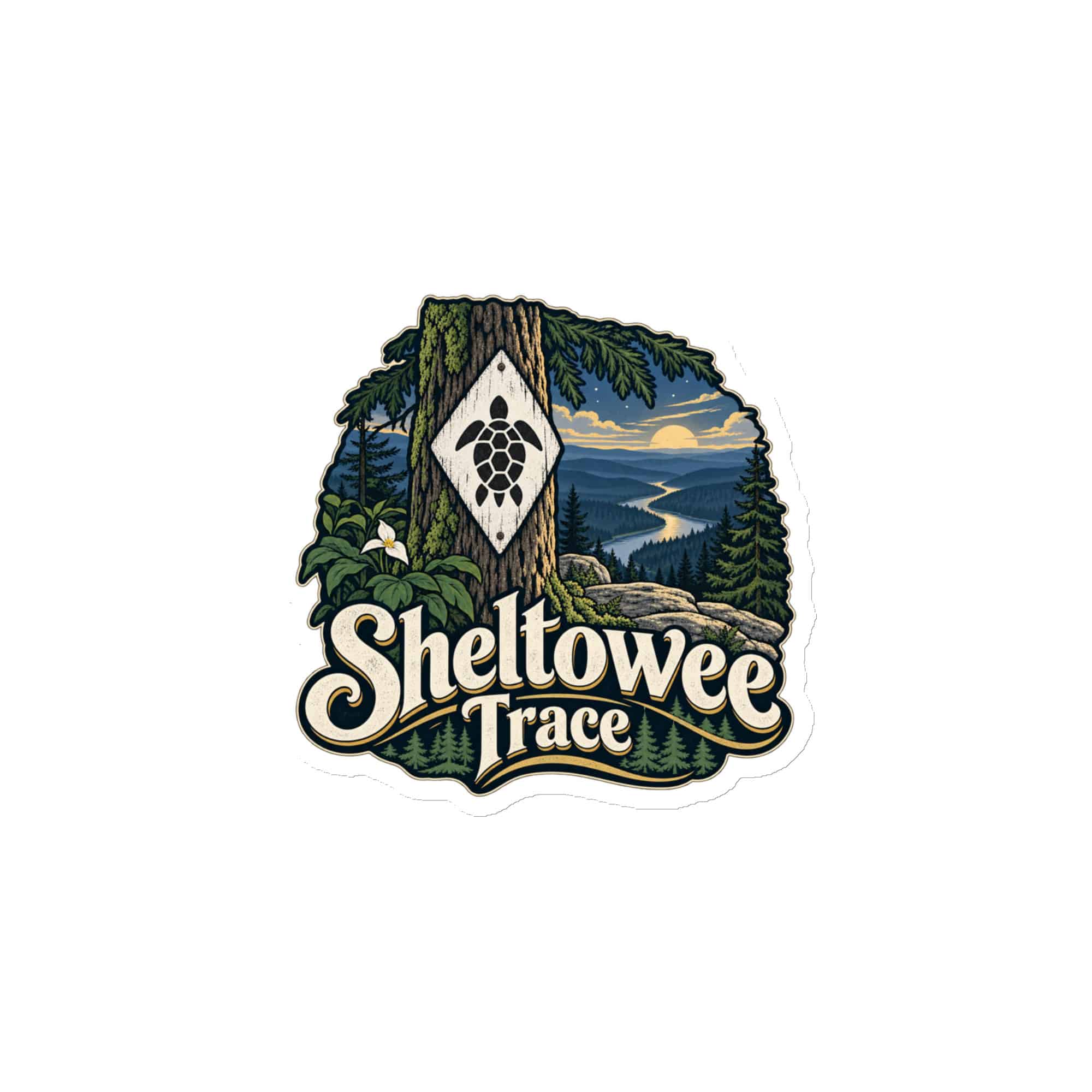 Sheltowee Trace Die-Cut Magnet: Sheltowee Trace, Woodland Scenic Lettering