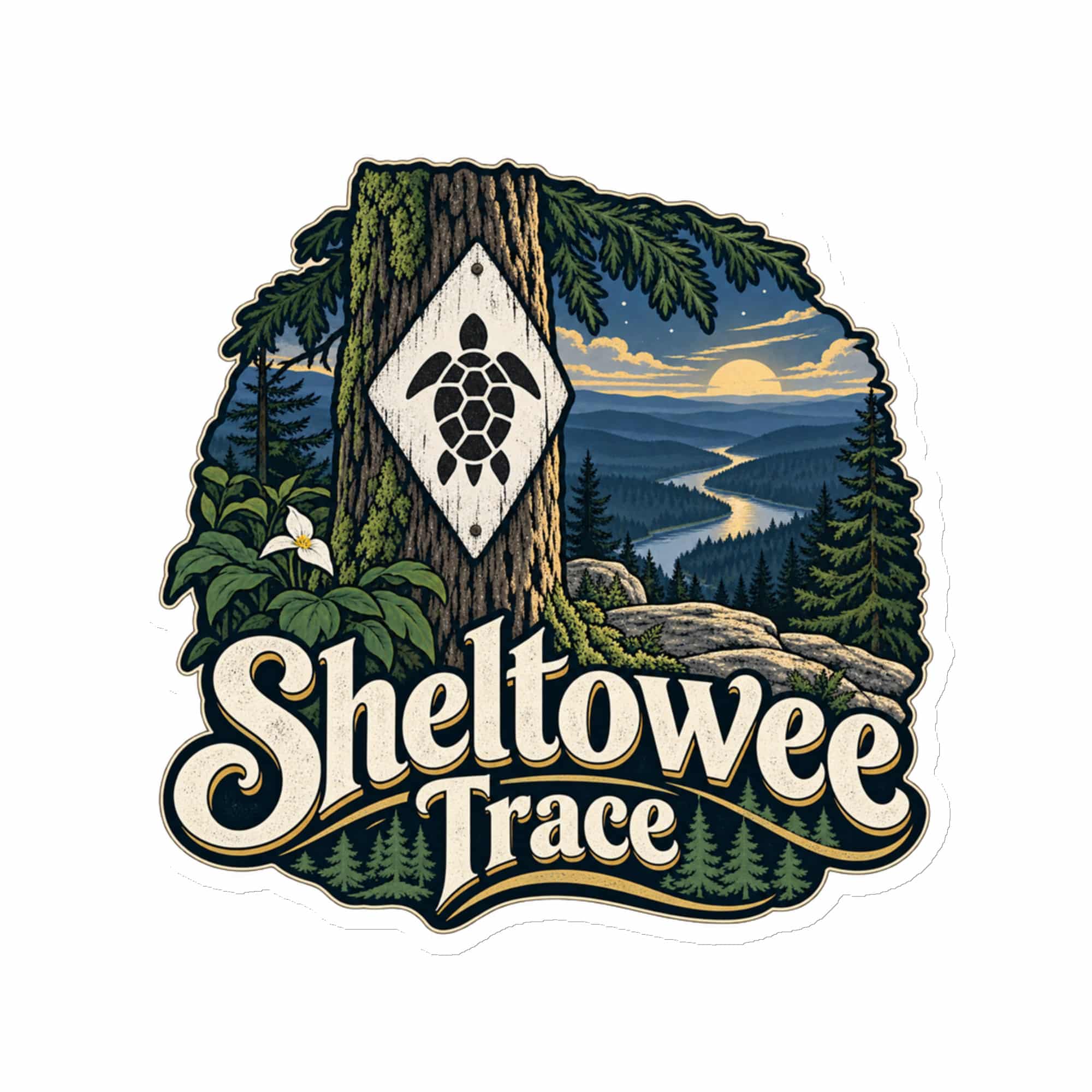 Sheltowee Trace Die-Cut Magnet: Sheltowee Trace, Woodland Scenic Lettering