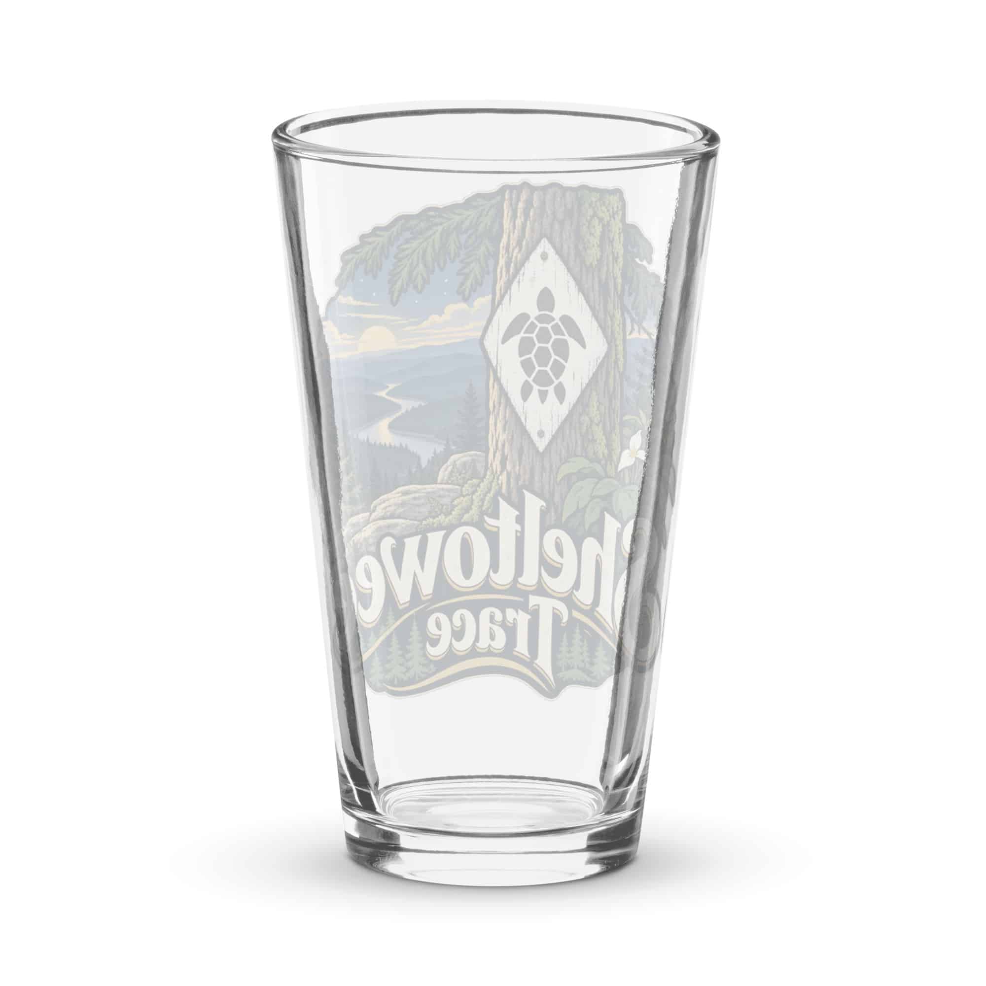 Sheltowee Trace Pint Glass: Sheltowee Trace, Woodland Scenic Lettering