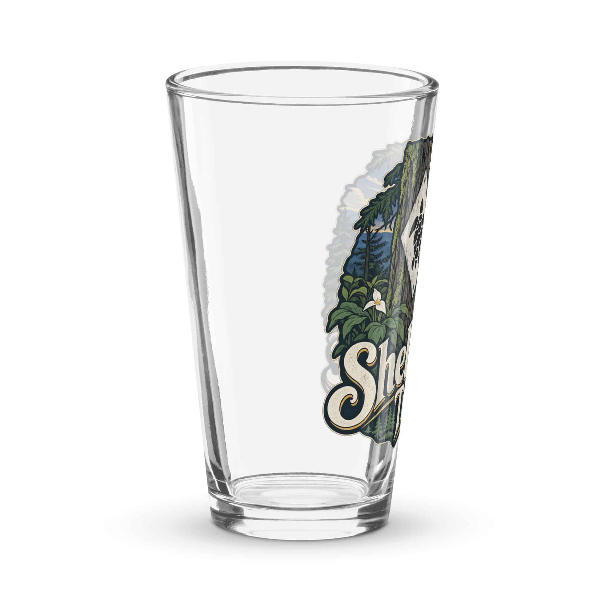 Sheltowee Trace Pint Glass: Sheltowee Trace, Woodland Scenic Lettering