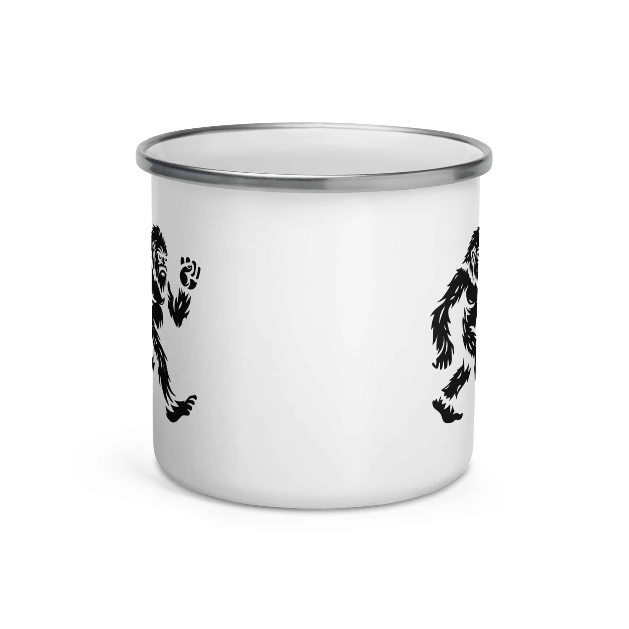 Black Bigfoot by Chase Patrick Myers Enamel Camp Mug