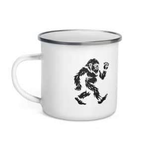 Chase Bigfoot Black Enamel Camp Mug - 12 oz - Left