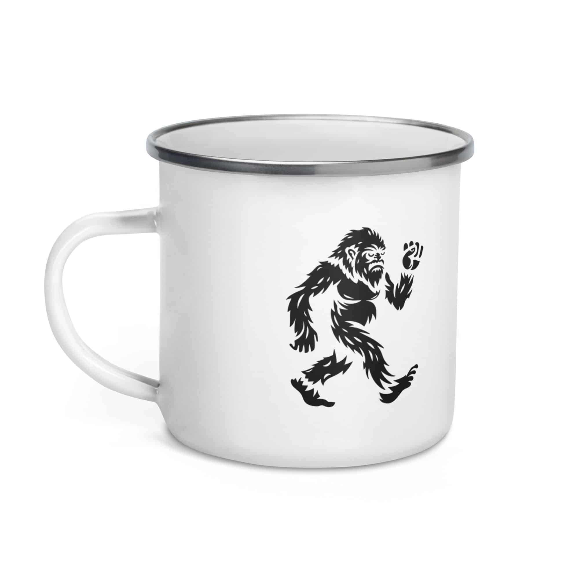 Black Bigfoot by Chase Patrick Myers Enamel Camp Mug