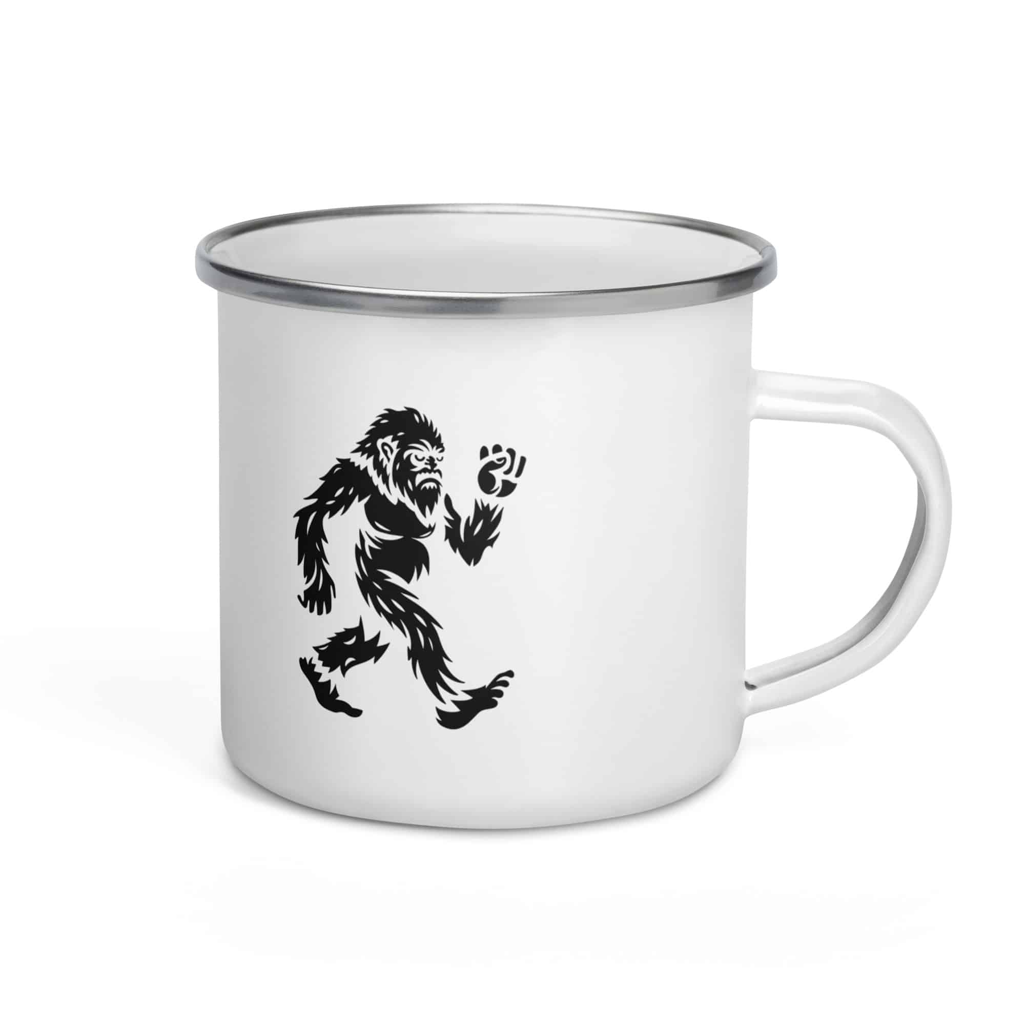 Black Bigfoot by Chase Patrick Myers Enamel Camp Mug
