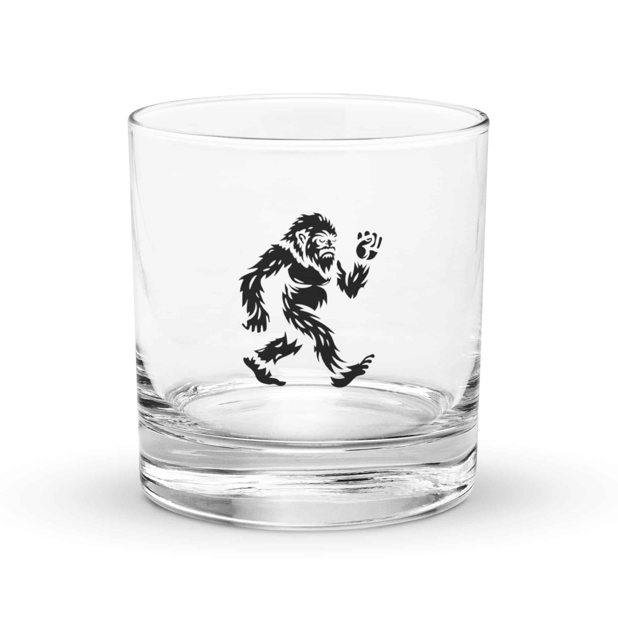 Black Bigfoot by Chase Patrick Myers Rocks Glass