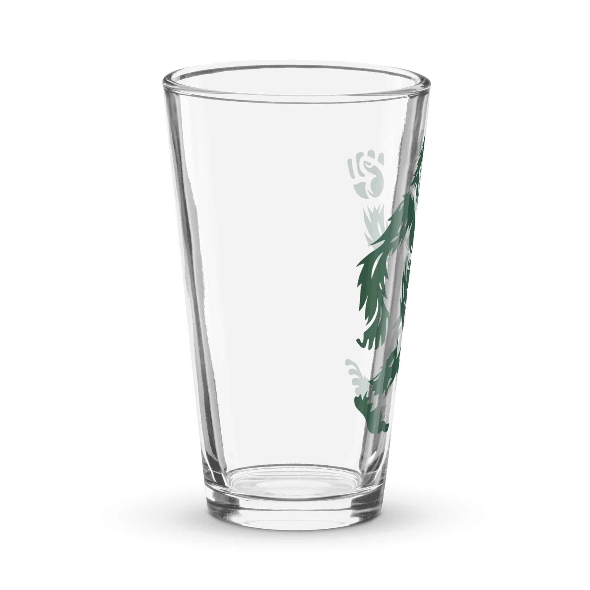 Forest Green Bigfoot by Chase Patrick Myers Pint Glass