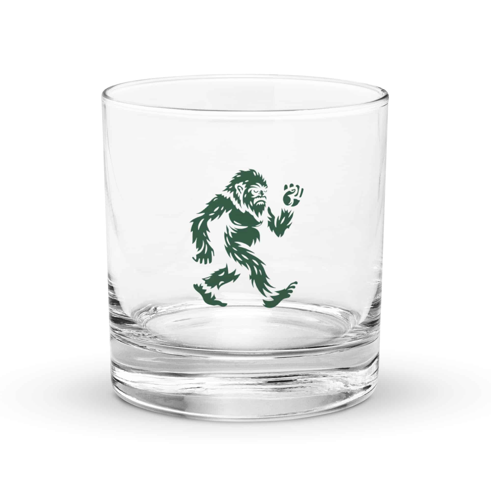 Forest Green Bigfoot by Chase Patrick Myers Rocks Glass