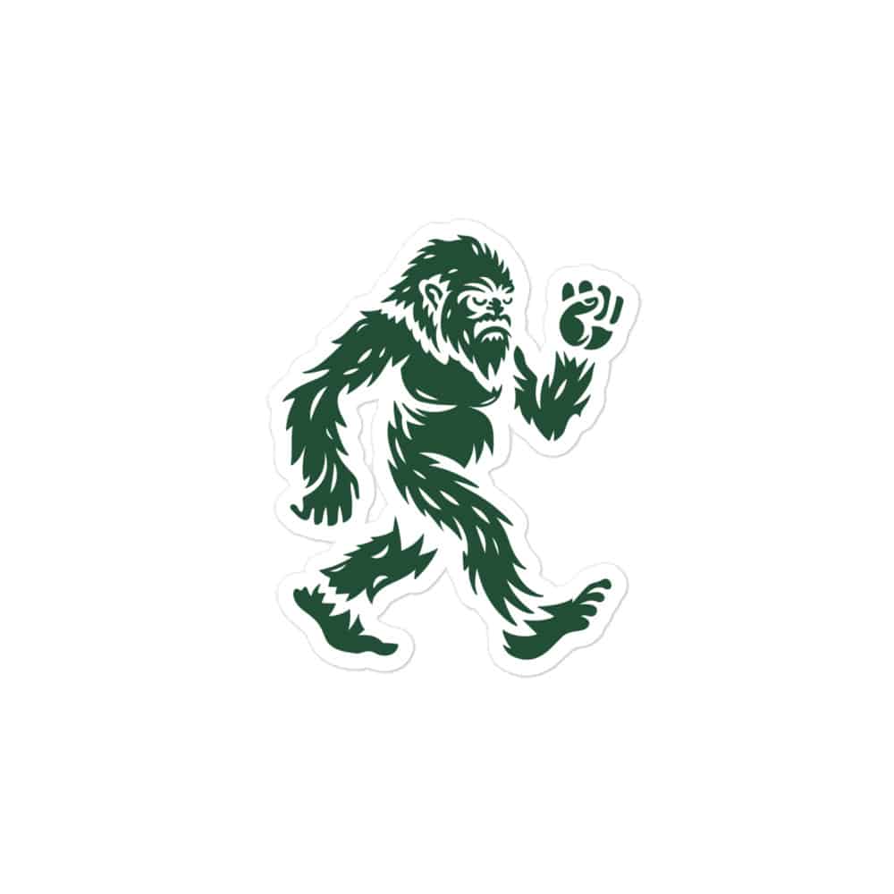 Forest Green Bigfoot by Chase Patrick Myers Vinyl Sticker