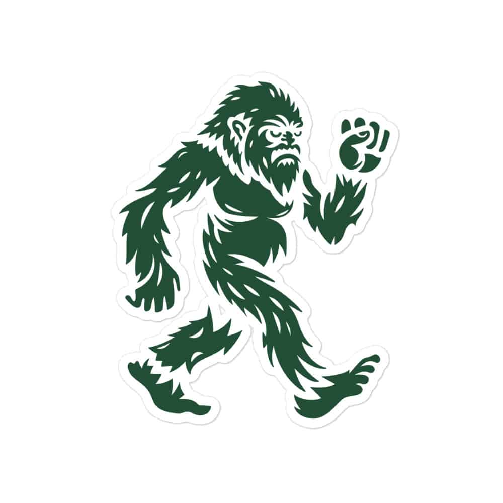 Forest Green Bigfoot by Chase Patrick Myers Vinyl Sticker