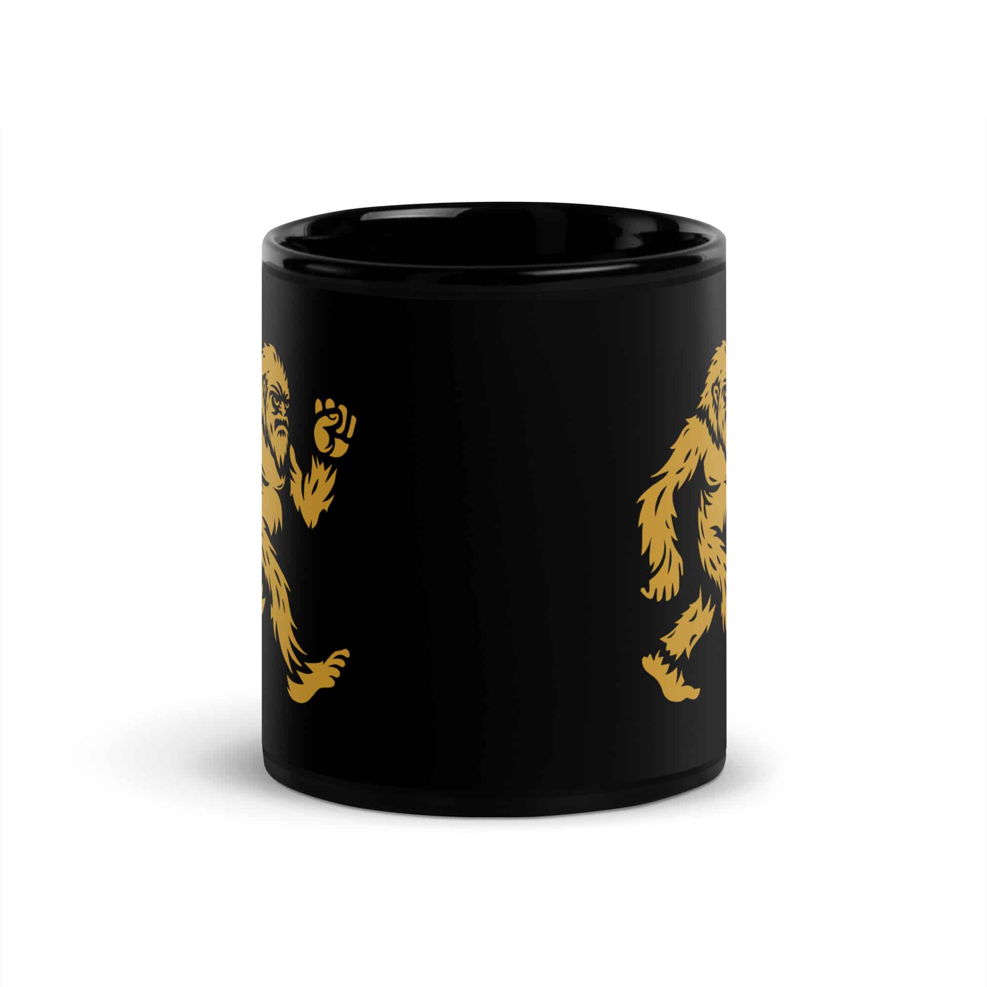Gold Bigfoot by Chase Patrick Myers Black Mug