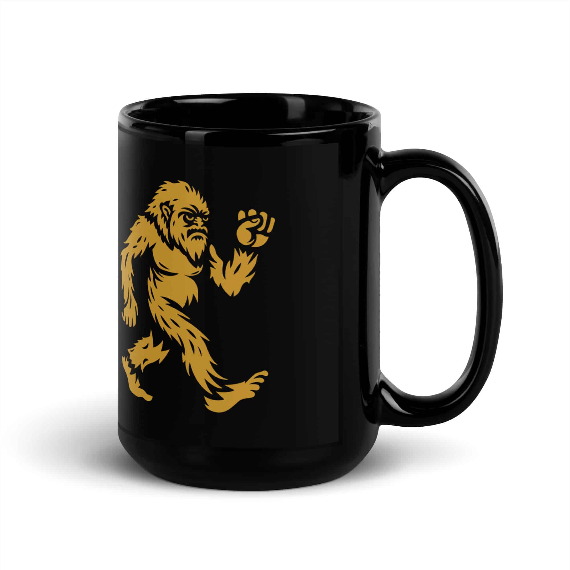 Gold Bigfoot by Chase Patrick Myers Black Mug