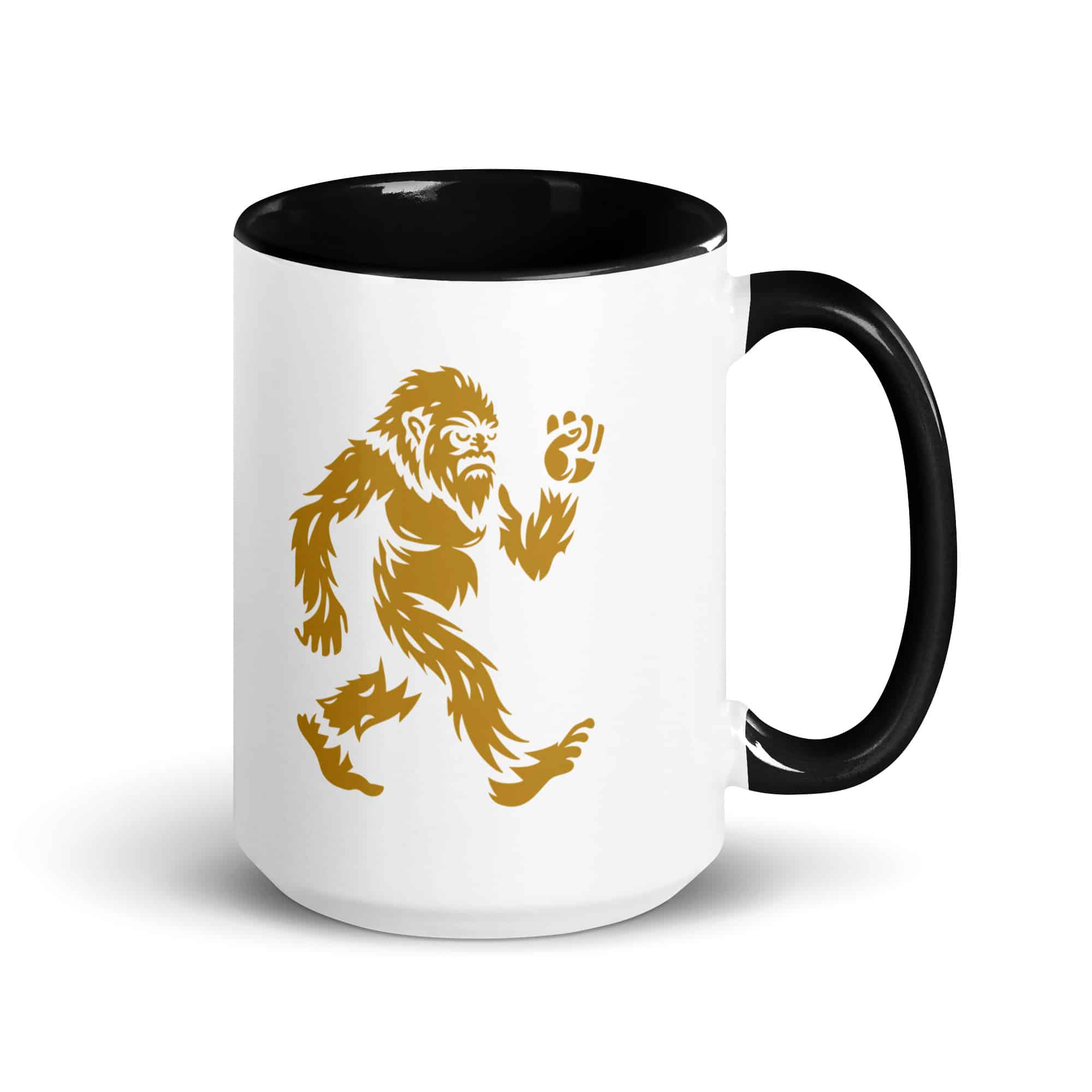 Gold Bigfoot by Chase Patrick Myers Color Inside Mug