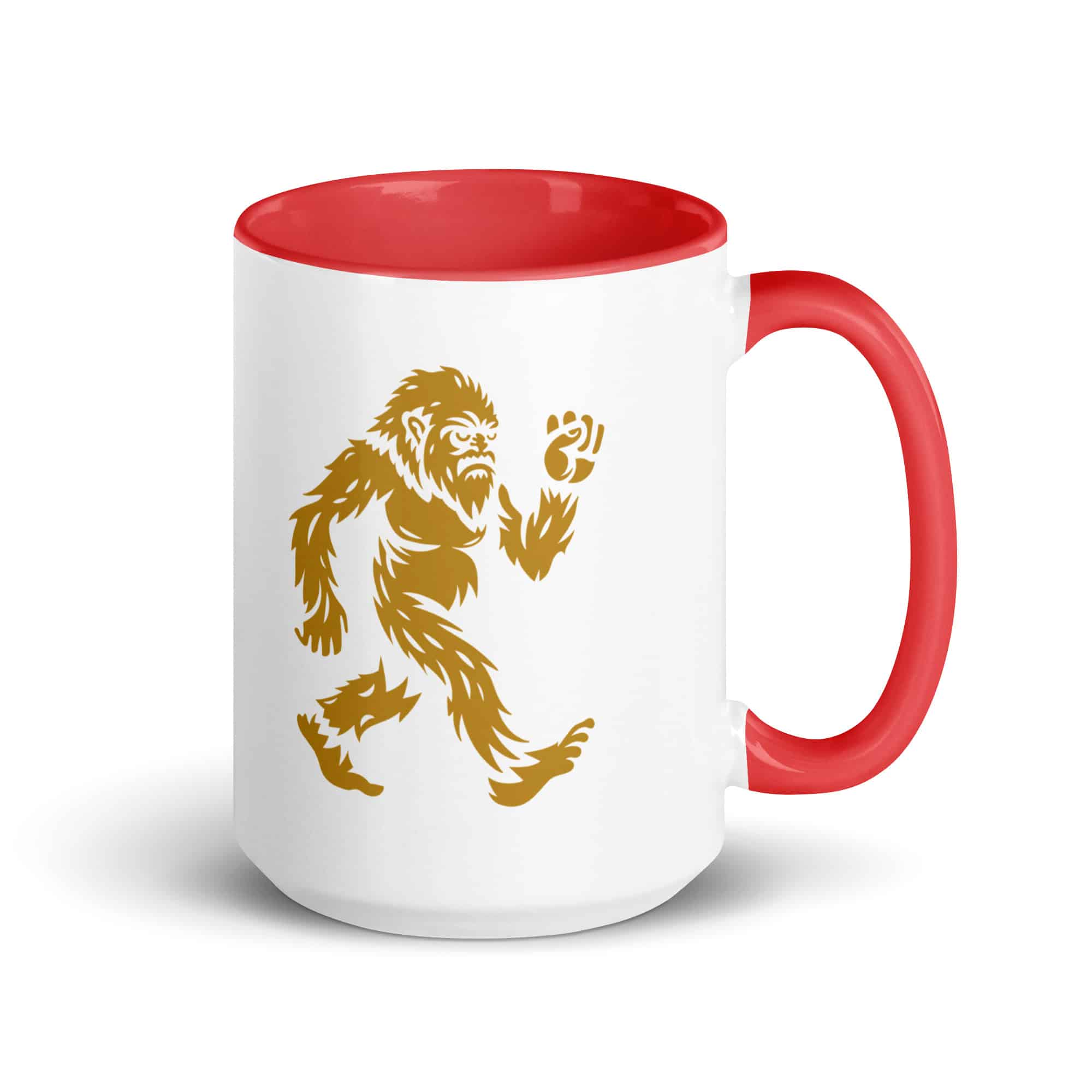 Gold Bigfoot by Chase Patrick Myers Color Inside Mug