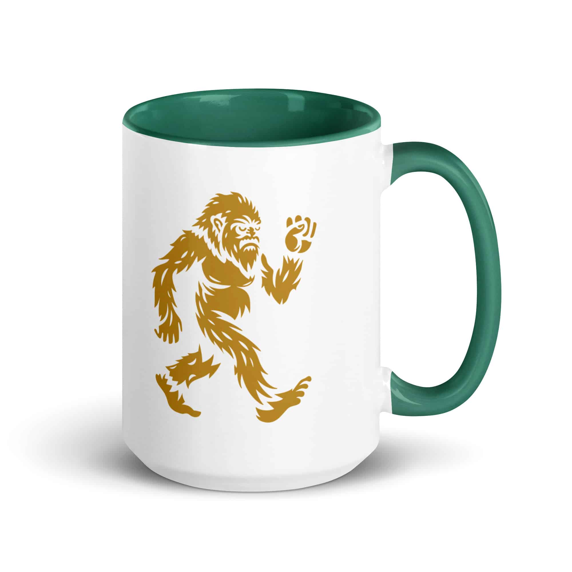 Gold Bigfoot by Chase Patrick Myers Color Inside Mug
