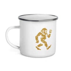 Chase Bigfoot Gold Enamel Camp Mug - 12 oz - Left